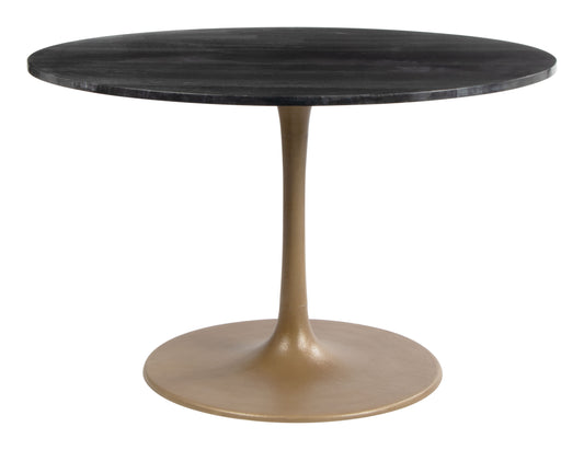 Taj Dining Table Black & Gold - Disselt Designs