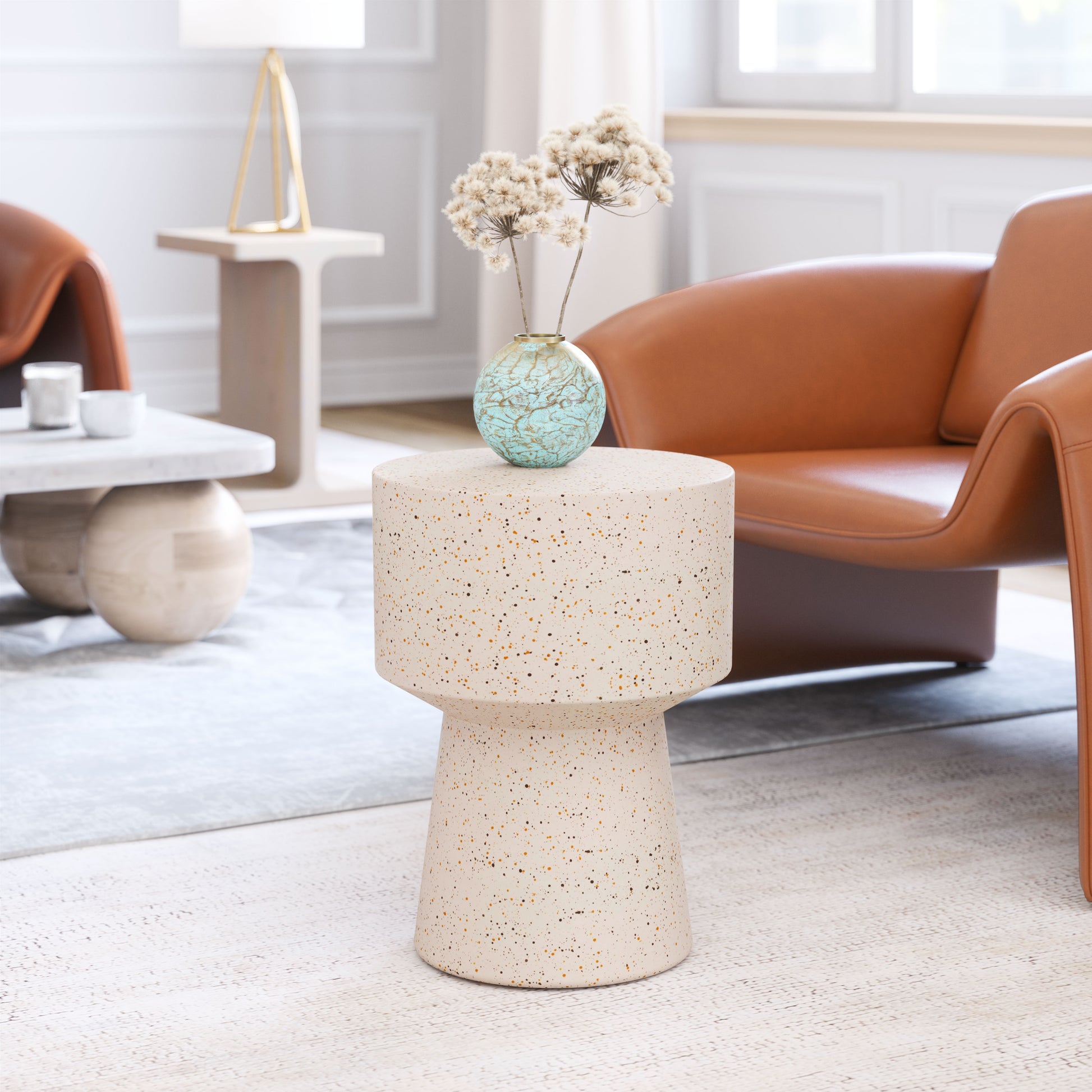 Masko Side Table Beige - Disselt Designs
