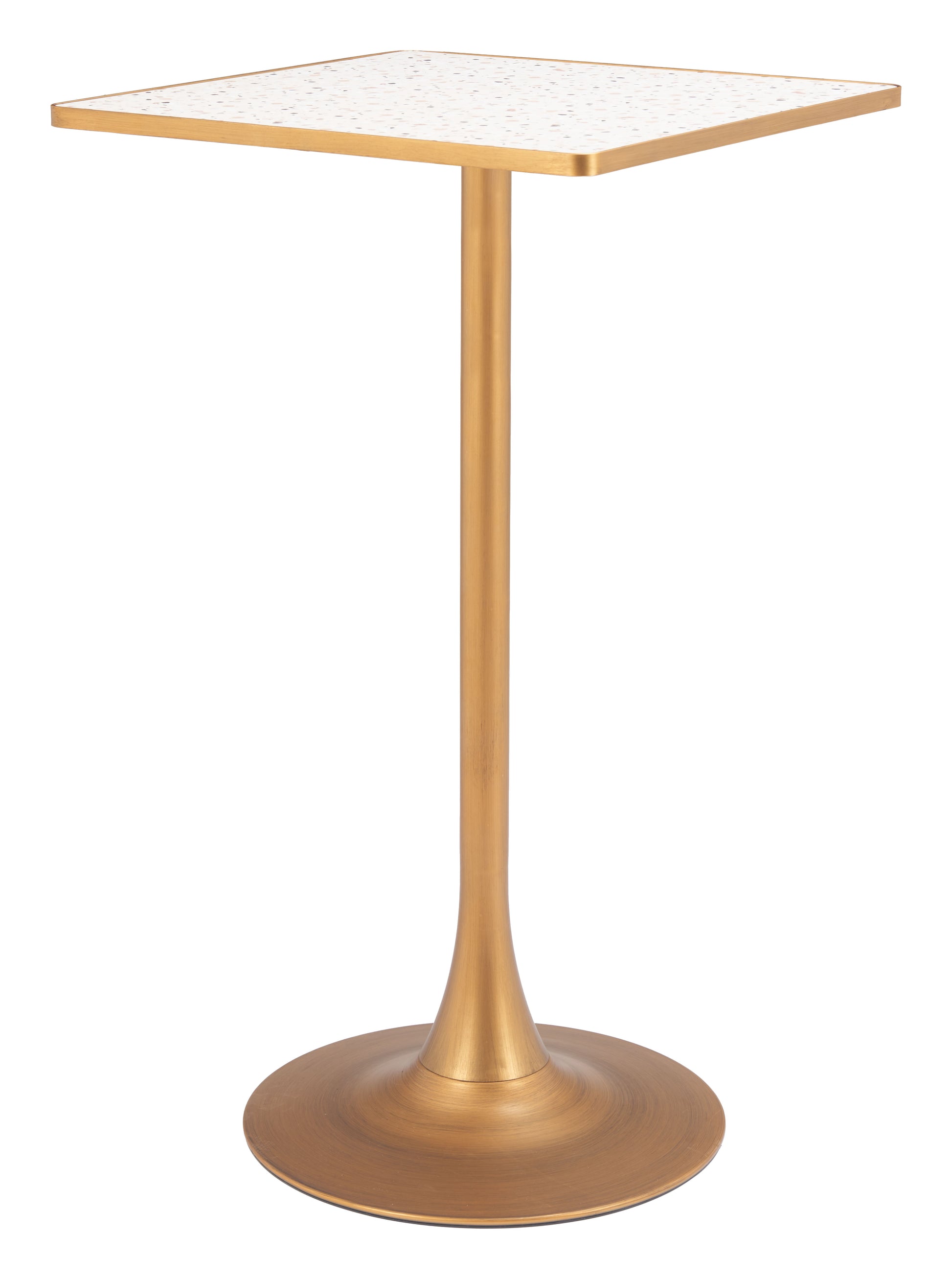 Spot Bar Table Beige & Gold - Disselt Designs