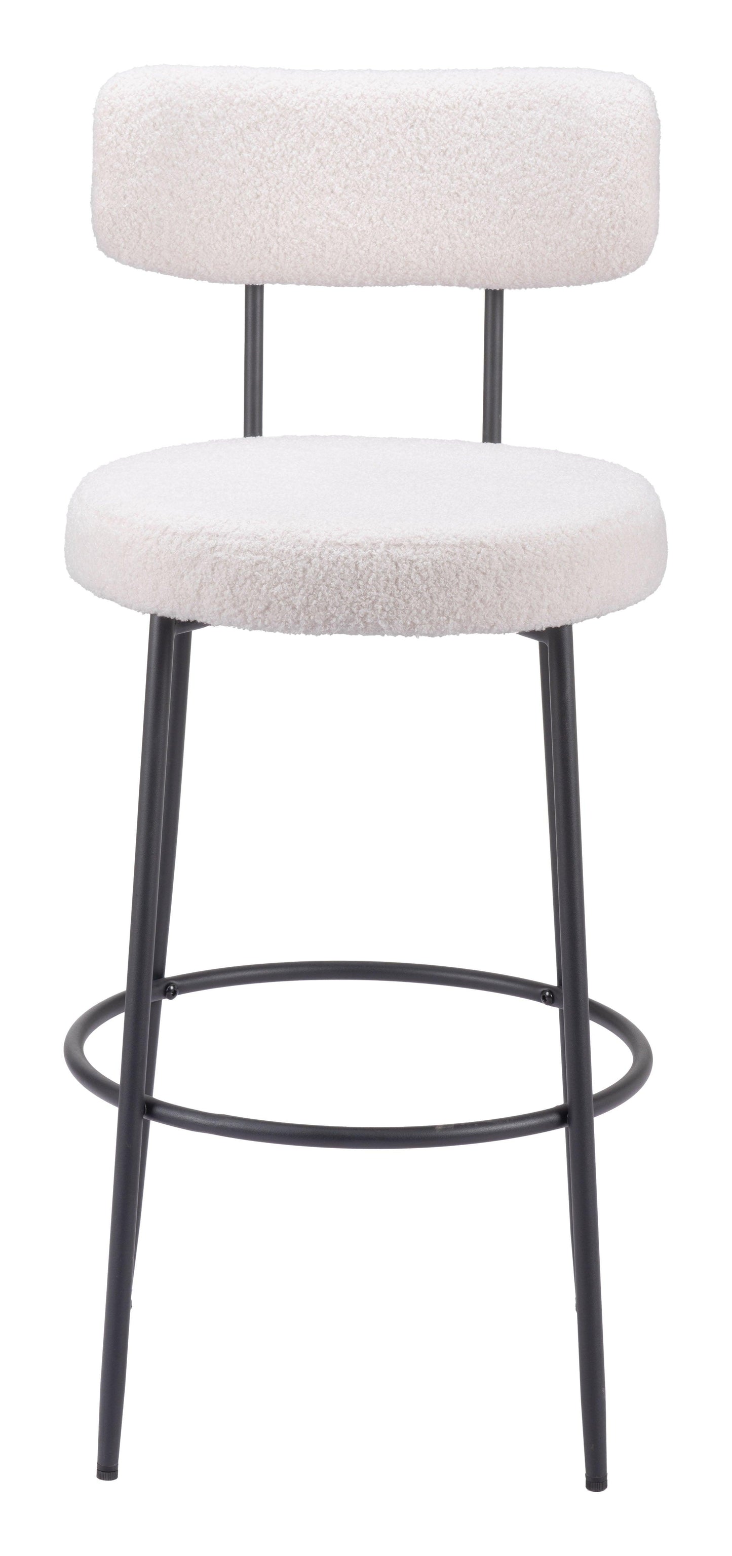 Blanca Barstool (Set of 2) Ivory - Disselt Designs