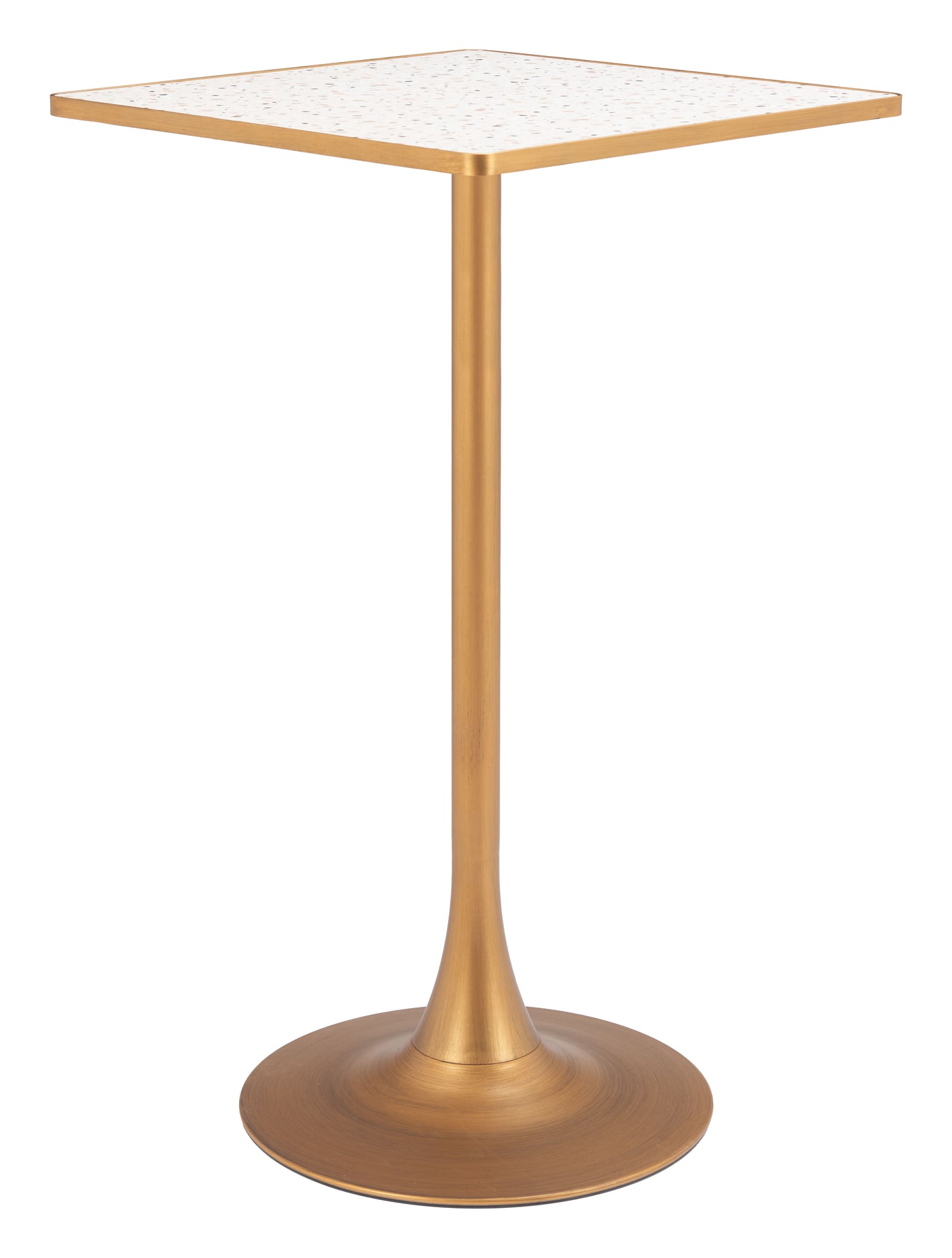 Spot Bar Table Beige & Gold - Disselt Designs