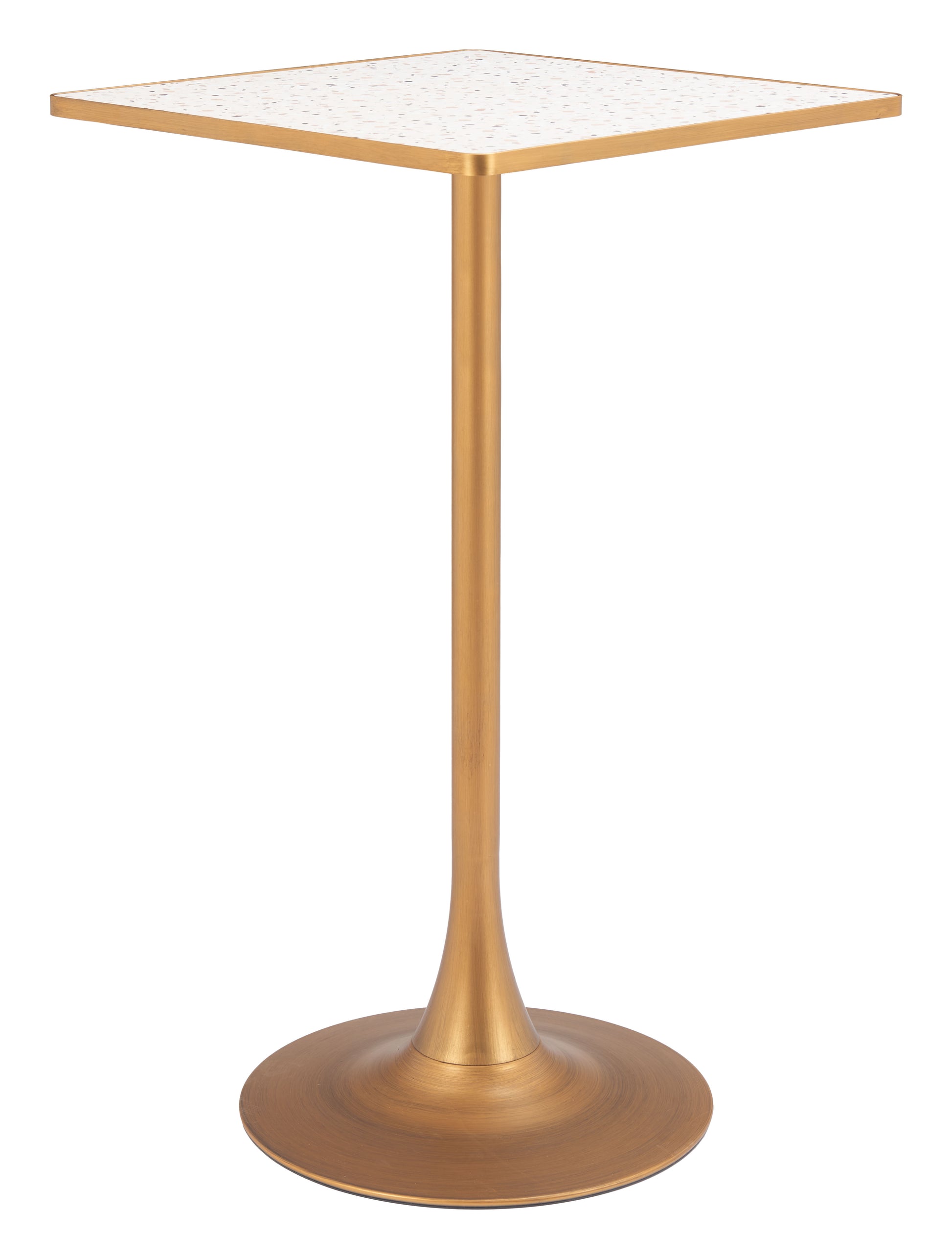 Spot Bar Table Beige & Gold - Disselt Designs