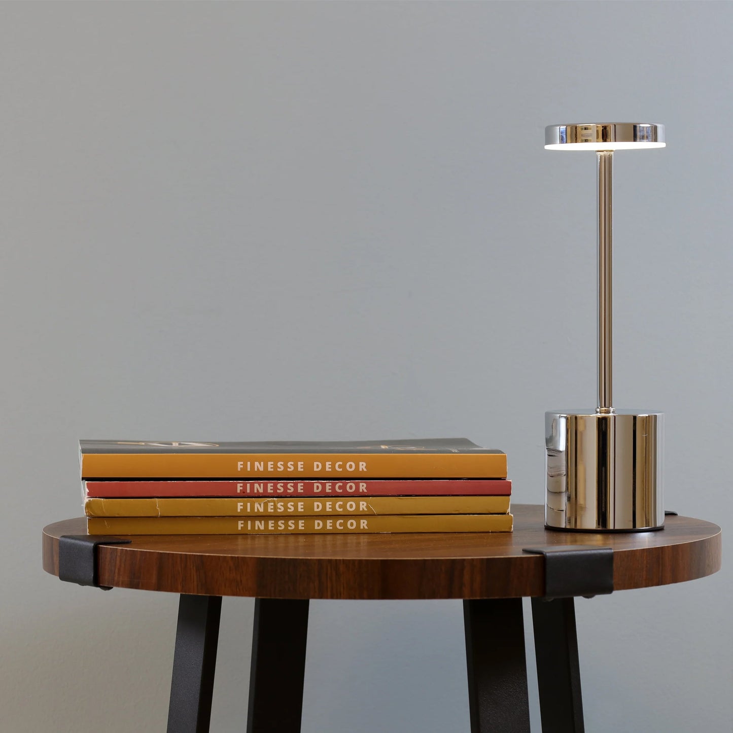 Pulse Rechargeable Table Lamp // Chrome - Disselt Designs