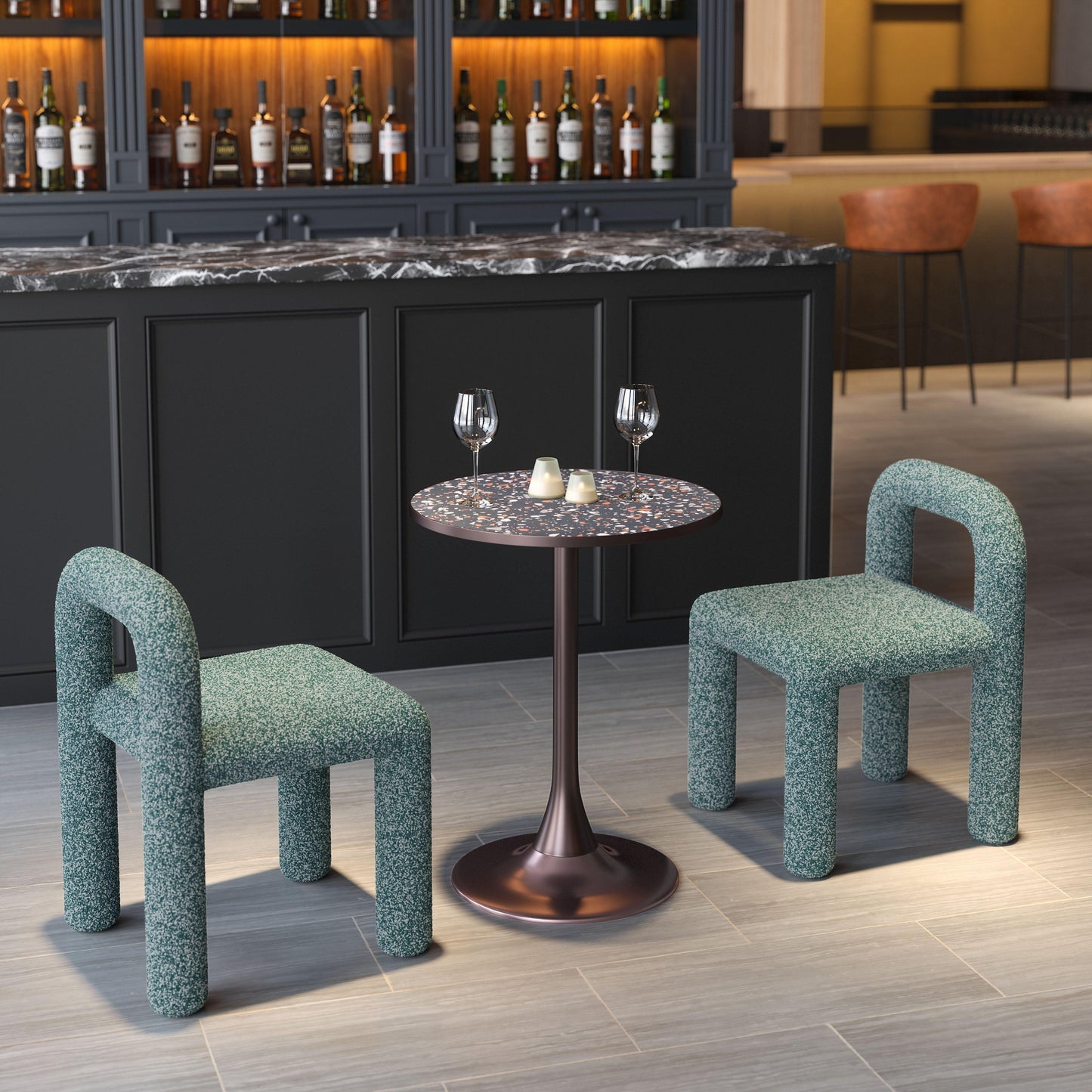 Bite Bistro Table Black & Bronze - Disselt Designs