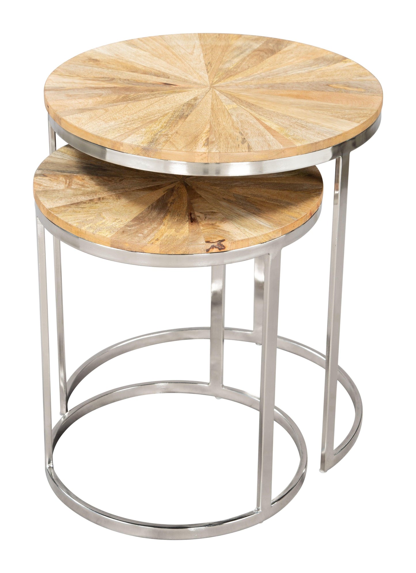Bari Nesting Table Set (2-Piece) Natural - Disselt Designs