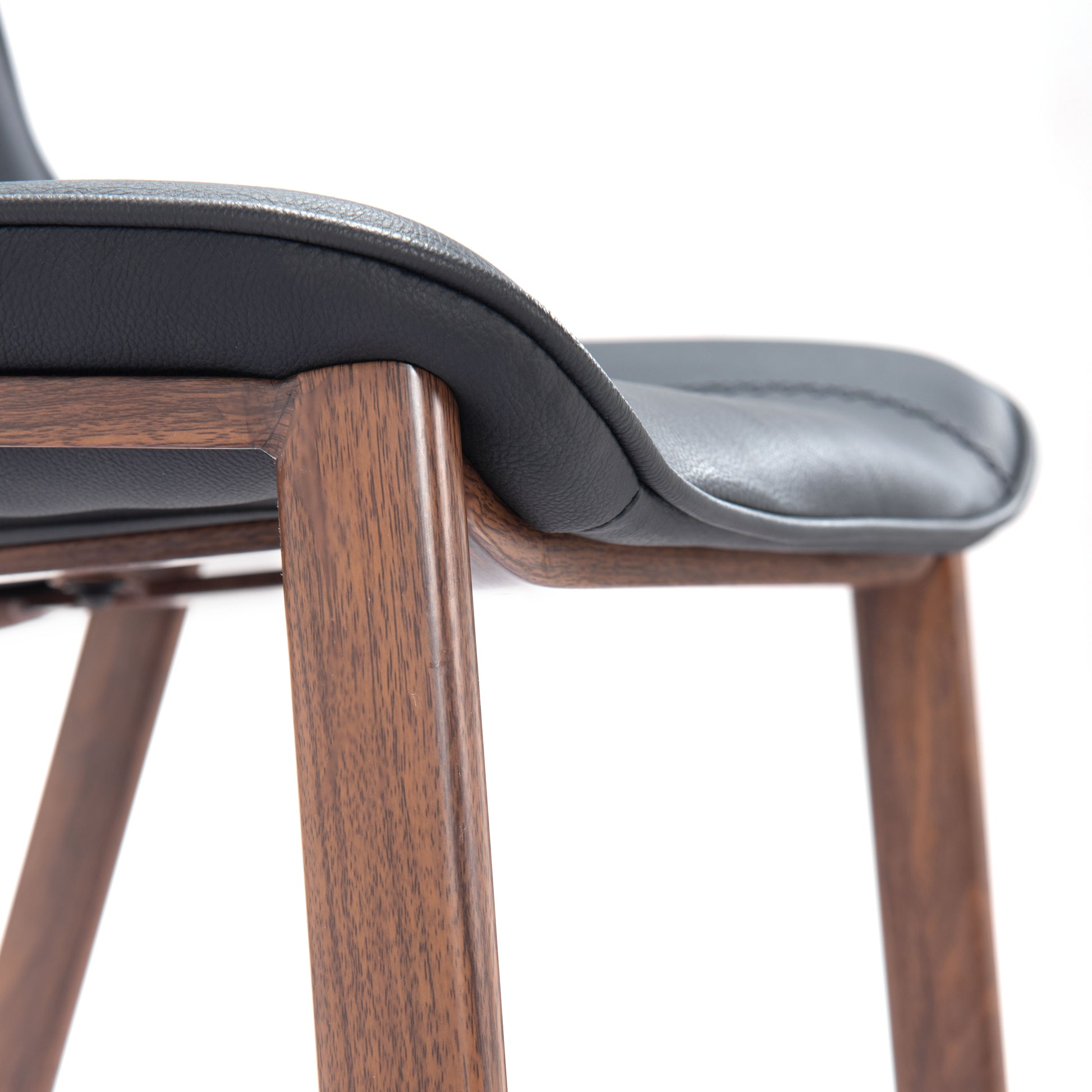 Magnus Barstool (Set of 2) Black & Walnut - Disselt Designs