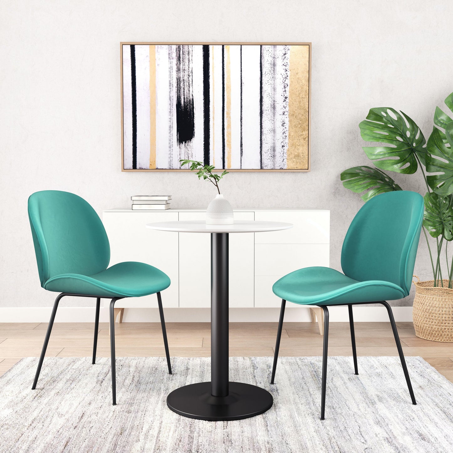 Alto Bistro Table White & Black - Disselt Designs