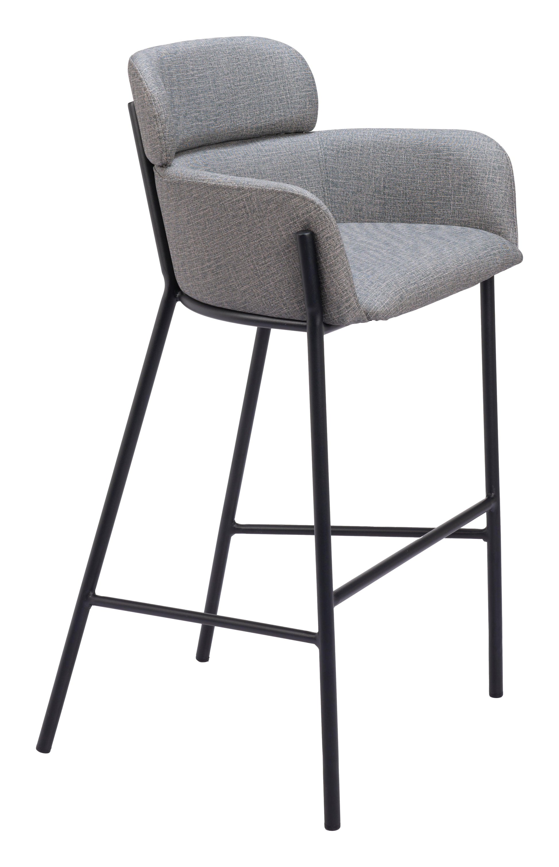 Bremor Barstool Slate Gray - Disselt Designs