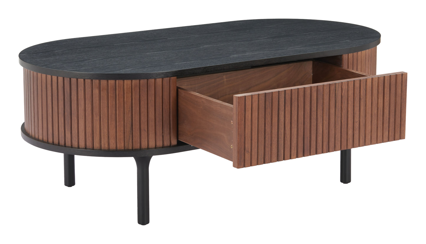 Koriana Coffee Table Black & Walnut - Disselt Designs