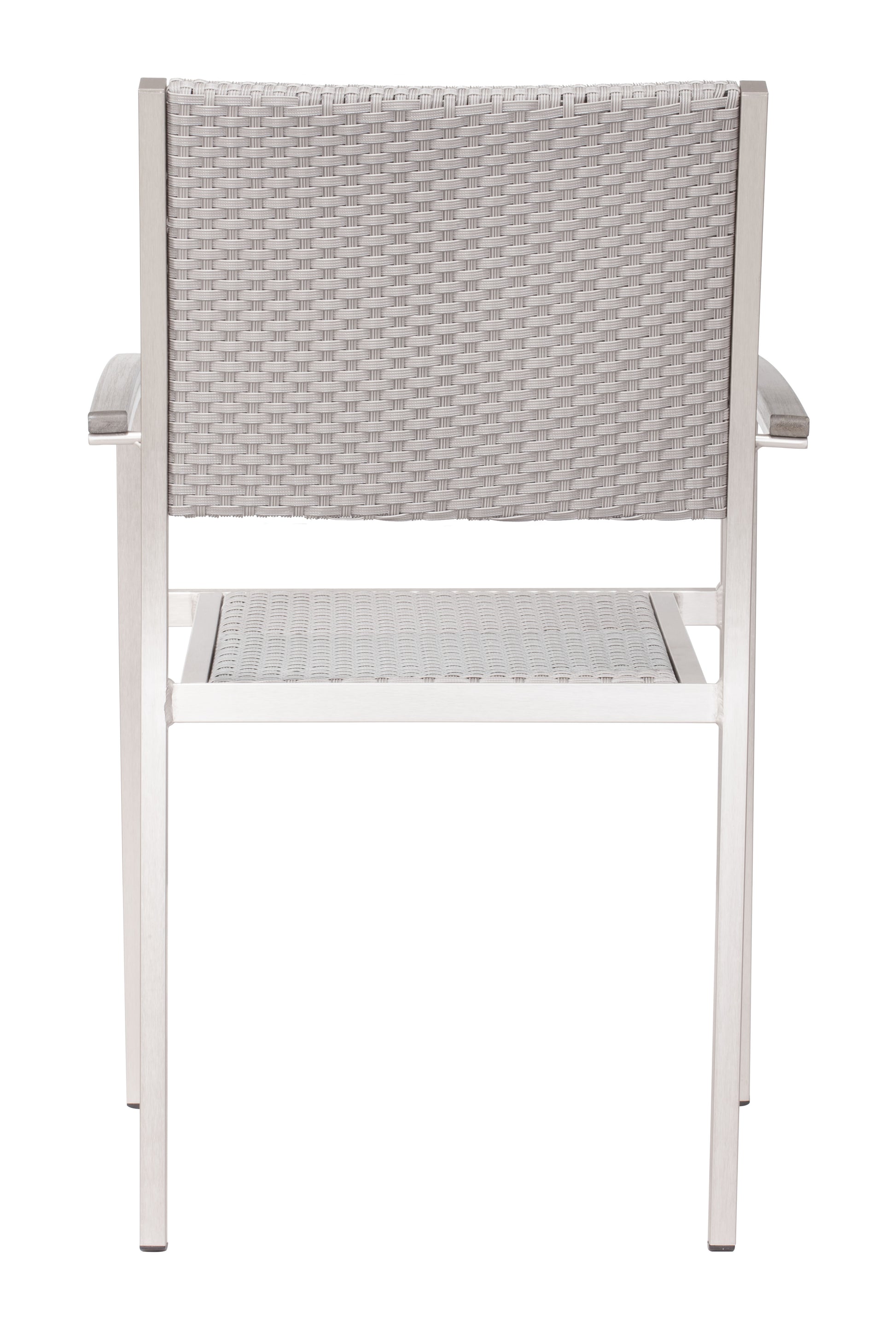 Metropolitan Dining Armchair (Set of 2) Gray & Silver - Disselt Designs
