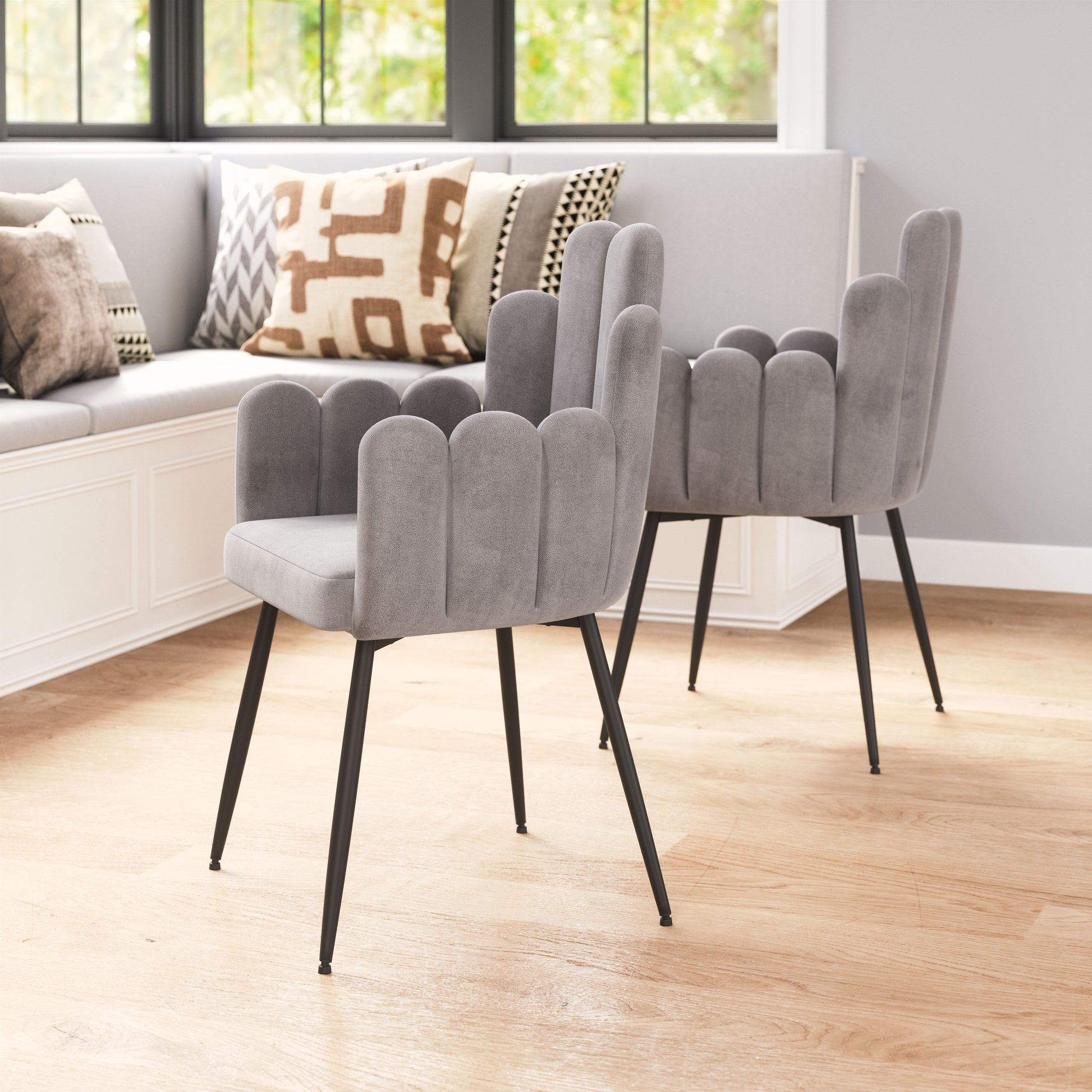 Noosa Dining Chair (Set of 2) Gray - Disselt Designs