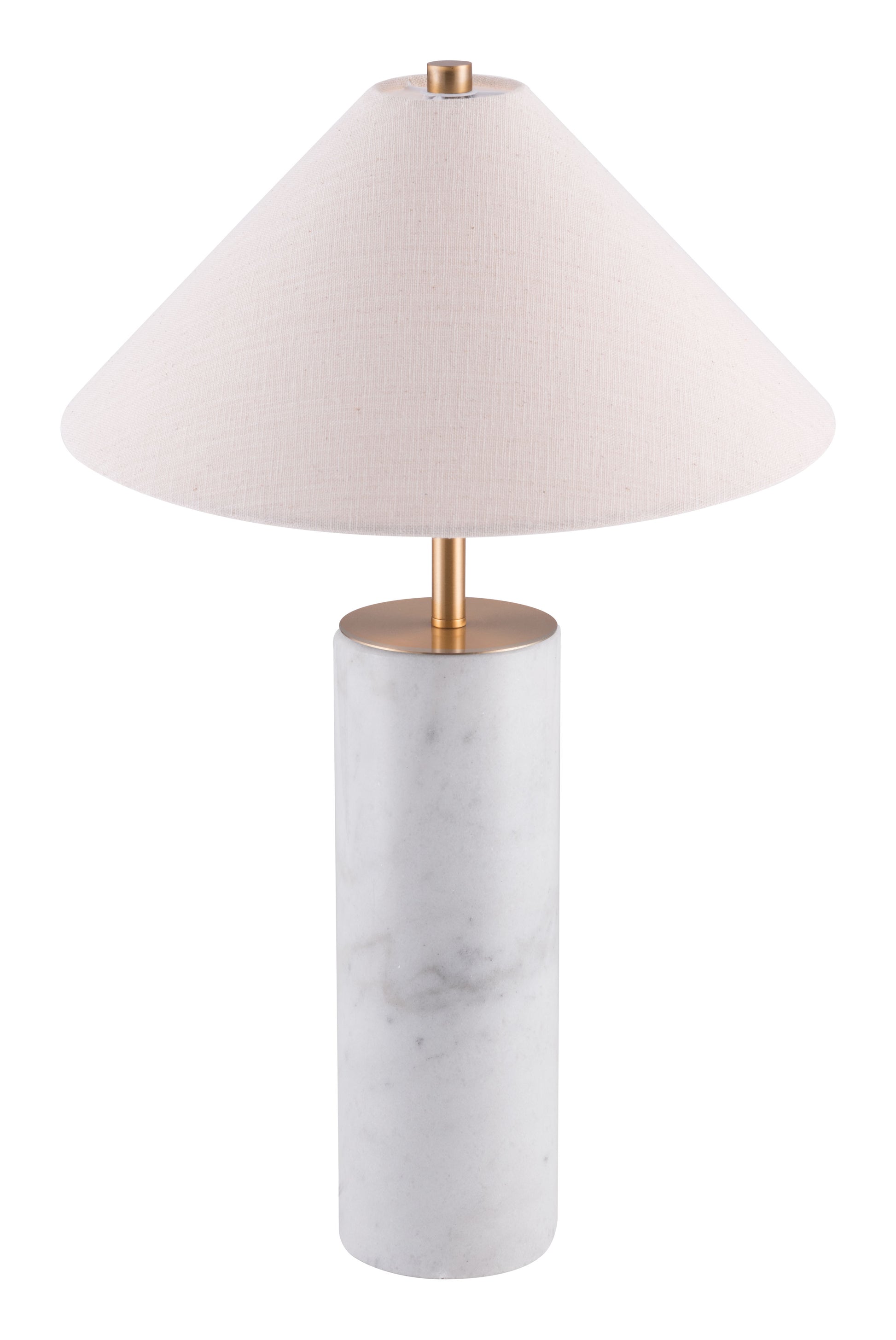 Ciara Table Lamp Beige & White - Disselt Designs