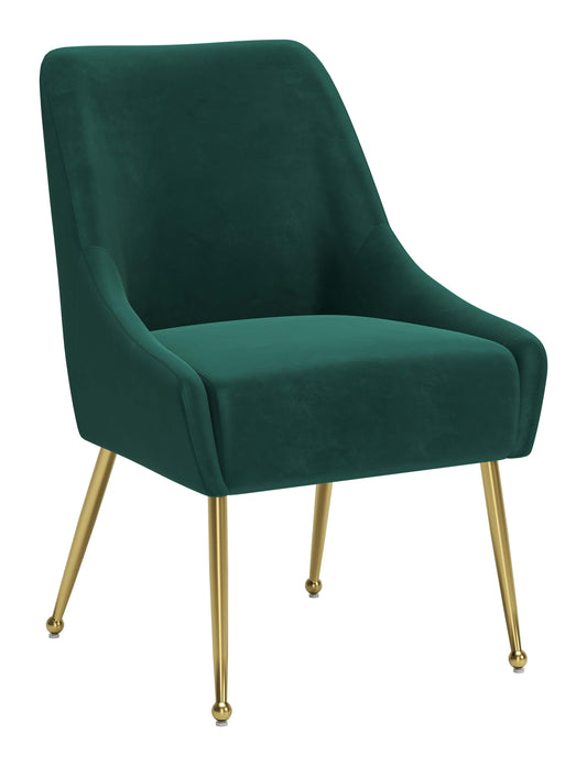 Maxine Dining Chair Green & Gold - Disselt Designs