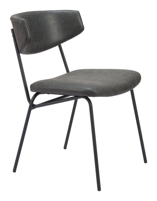 Charon Dining Chair (Set of 2) Vintage Black - Disselt Designs