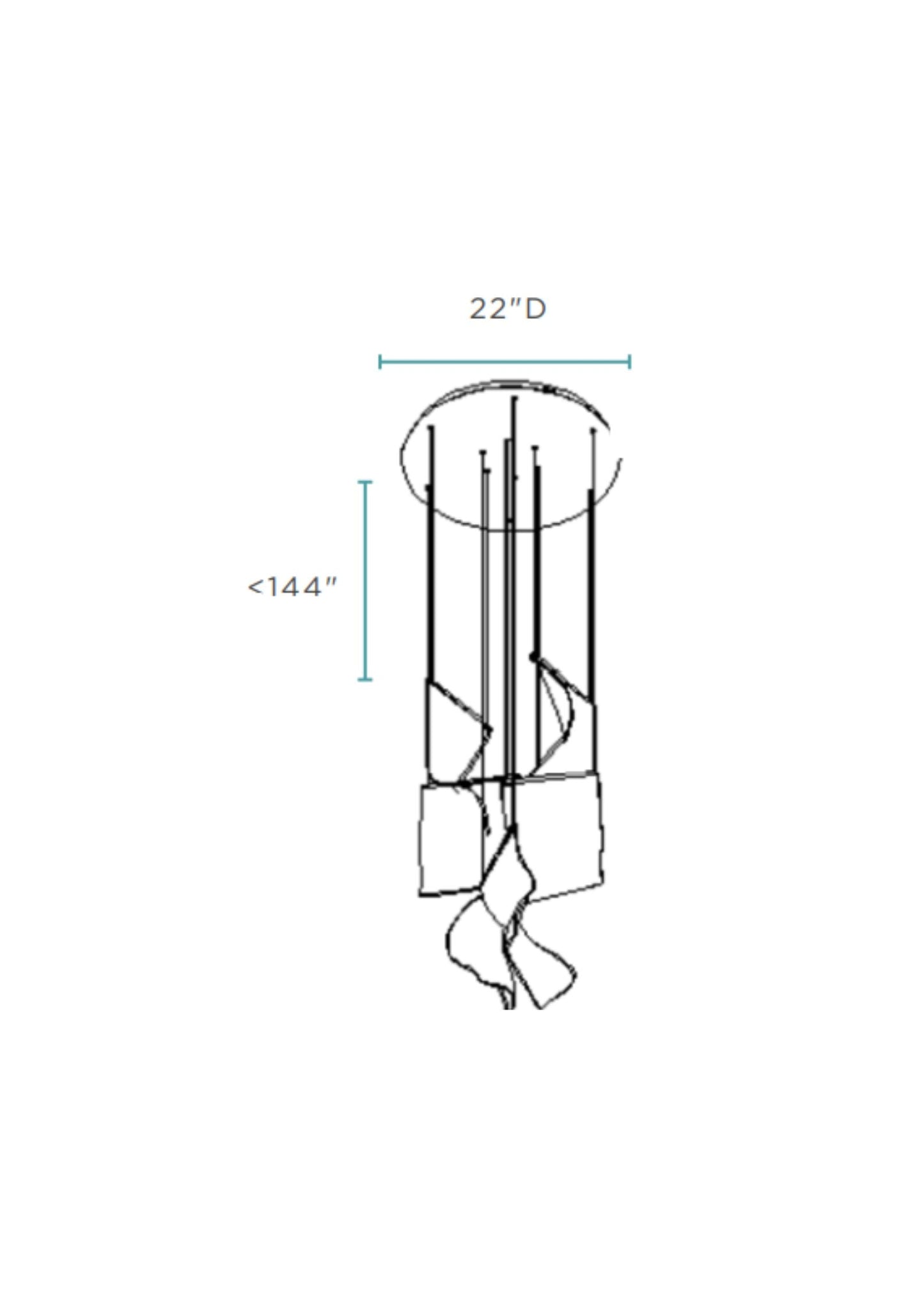 Acrylic Lace 5 Light Chandelier // Chrome - Disselt Designs