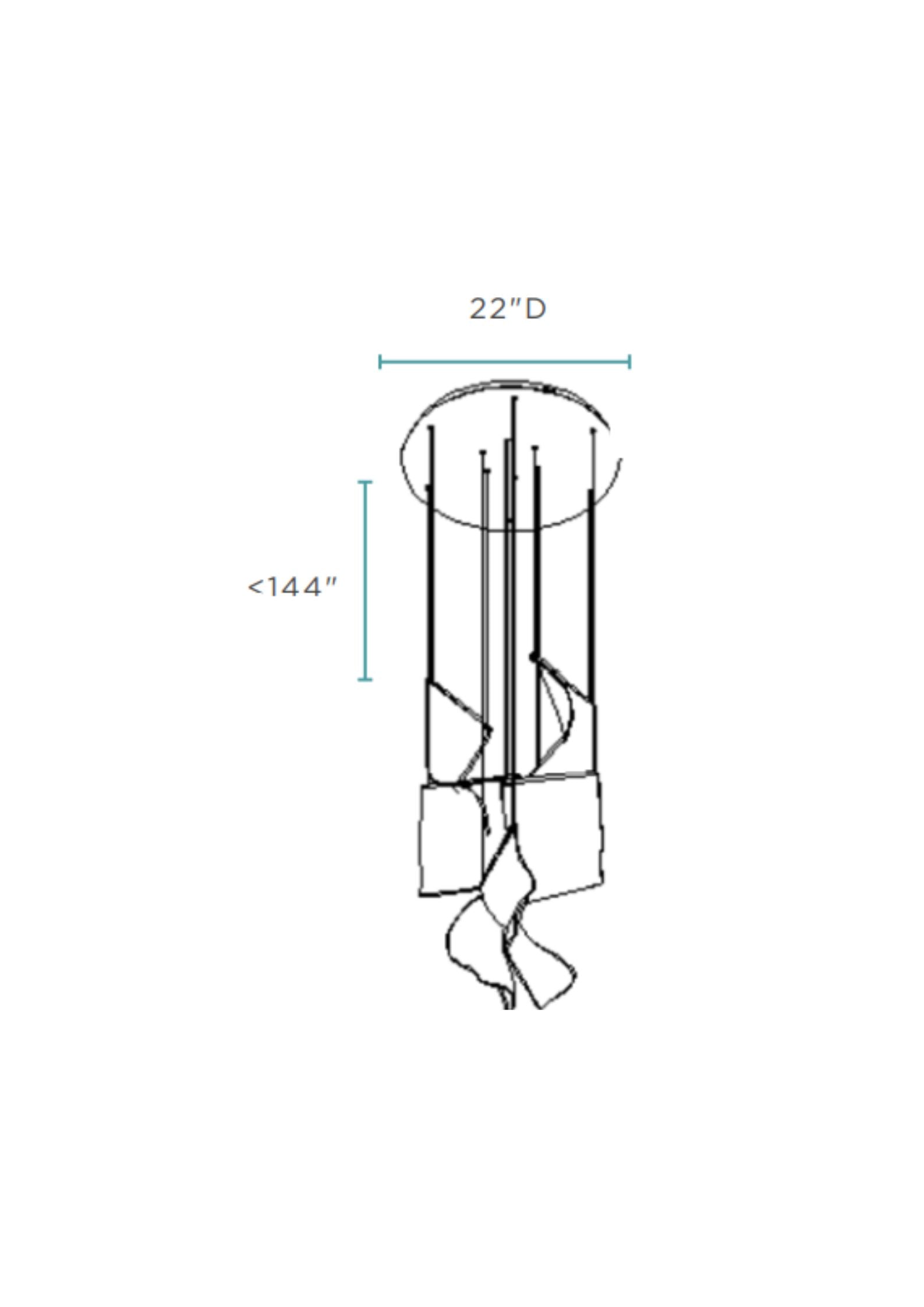 Acrylic Lace 5 Light Chandelier // Chrome - Disselt Designs