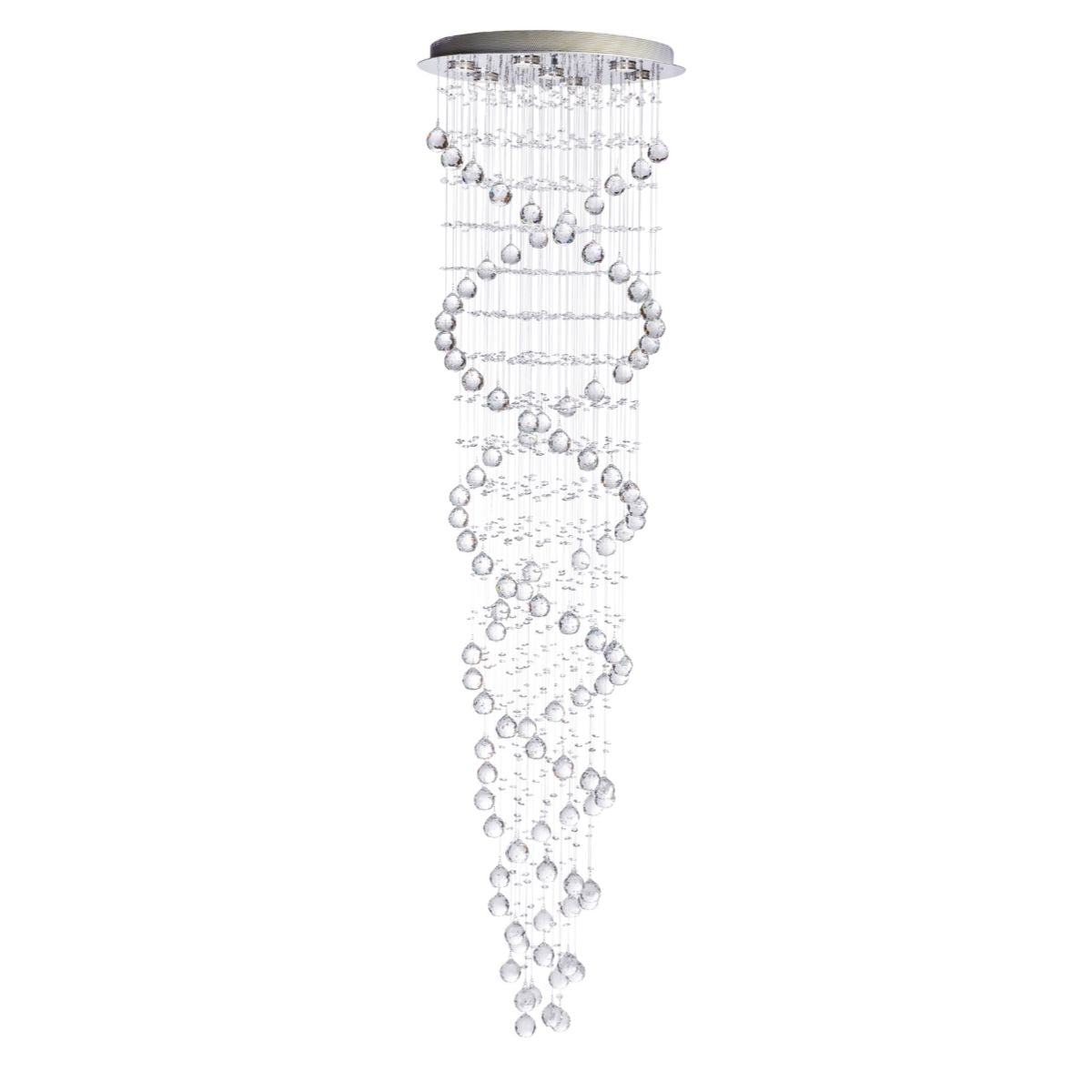 Crystal Chandelier Double Helix// 7 Light, 73" Hanging Length - Disselt Designs