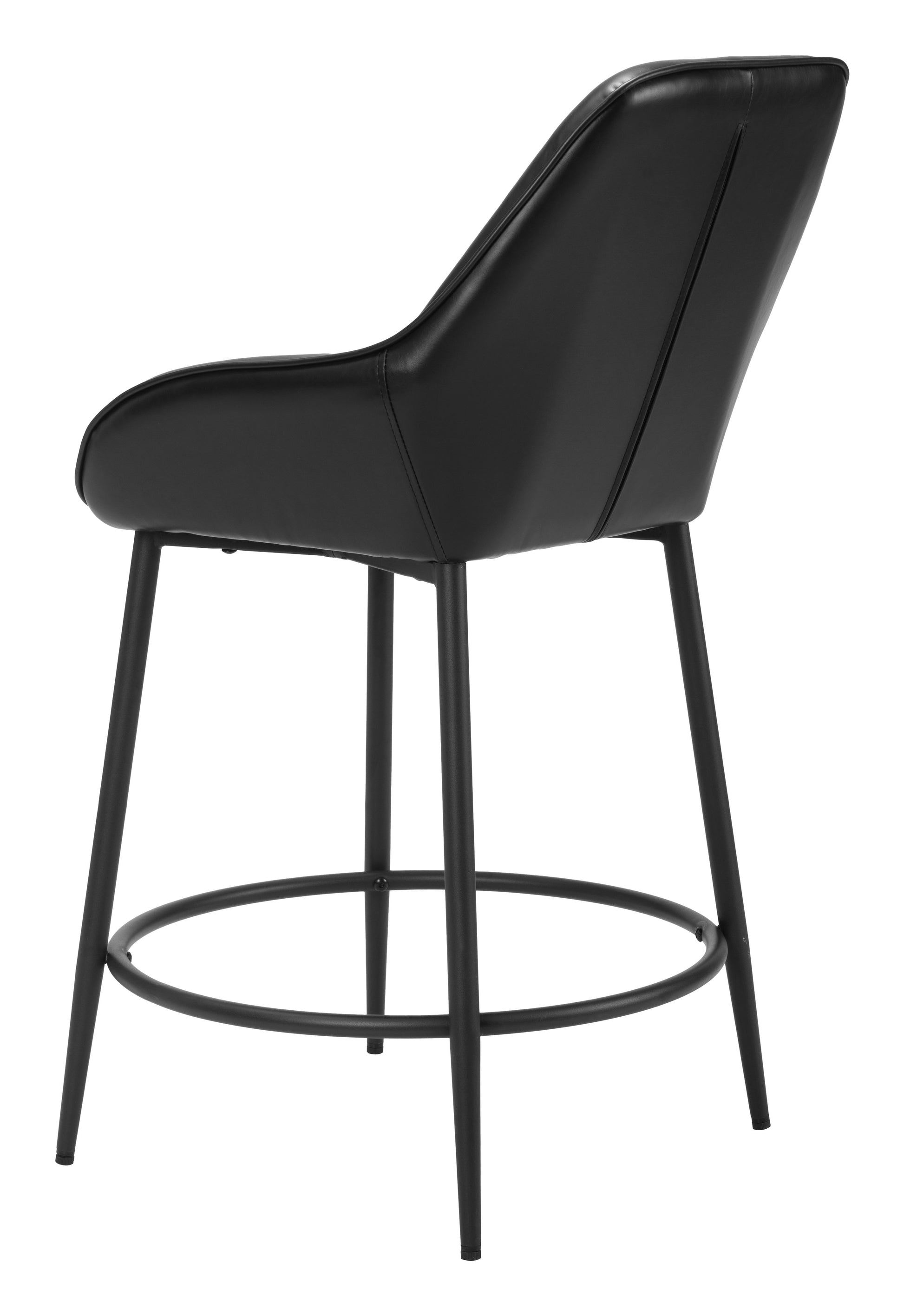 Vila Counter Stool (Set of 2) Black - Disselt Designs