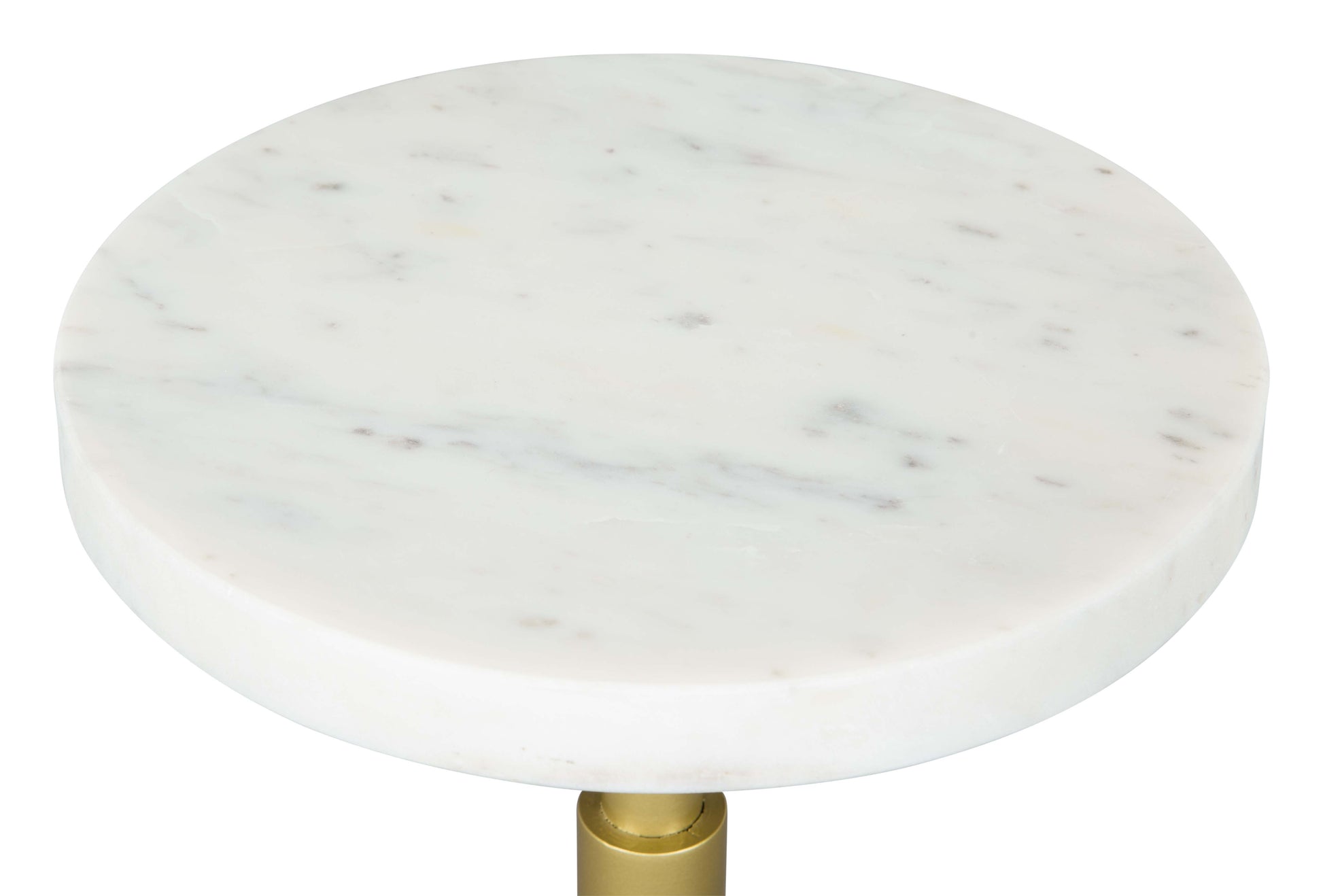 Maurice Side Table White & Gold - Disselt Designs
