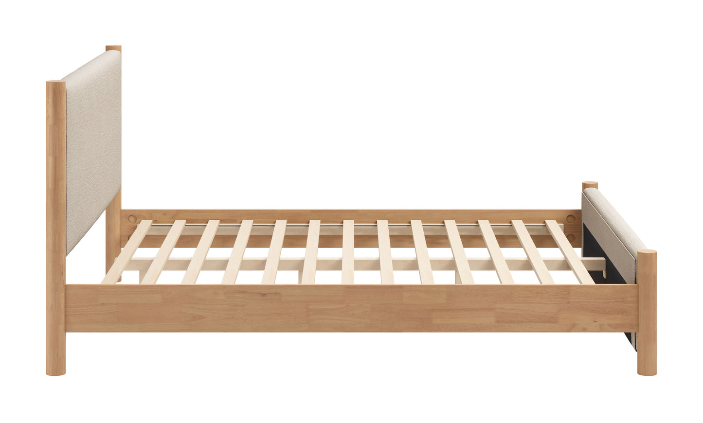 Hadi Queen Bed Beige & Natural - Disselt Designs