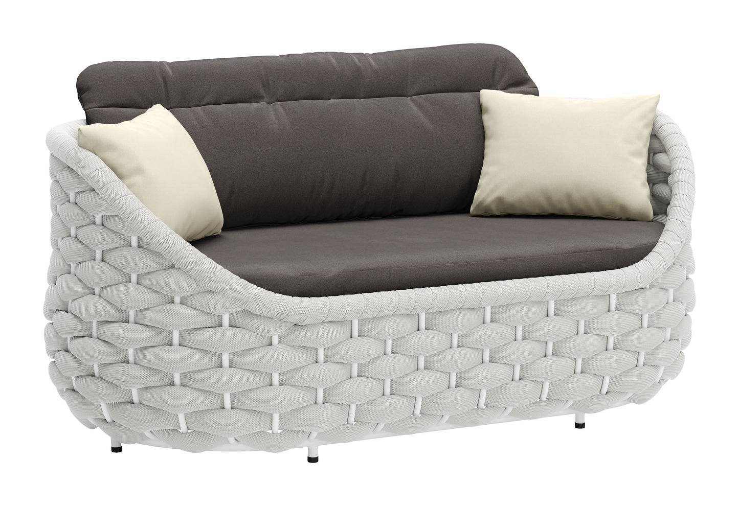 Coral Reef Loveseat Gray - Disselt Designs