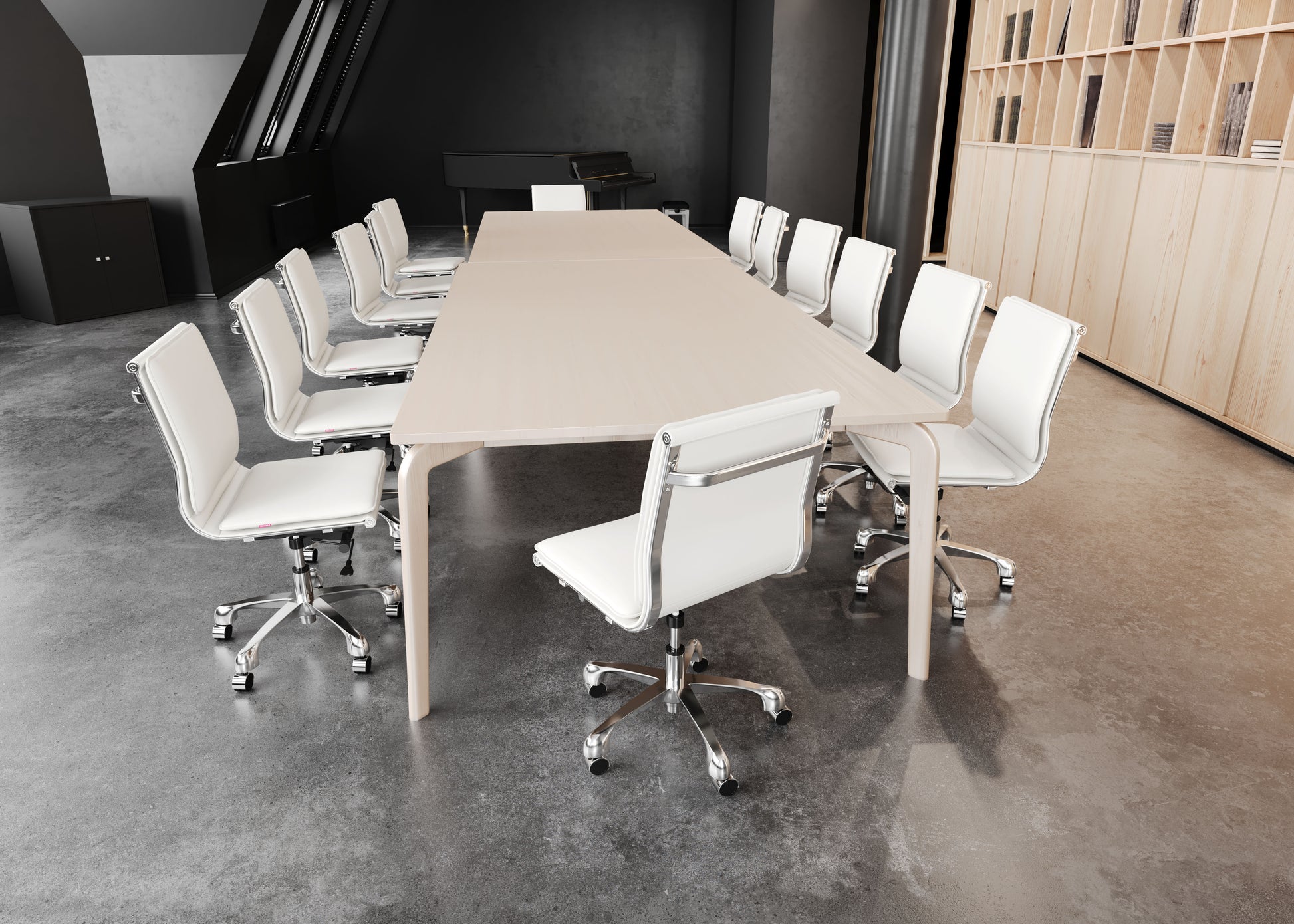 Lider Plus Armless Office Chair White - Disselt Designs