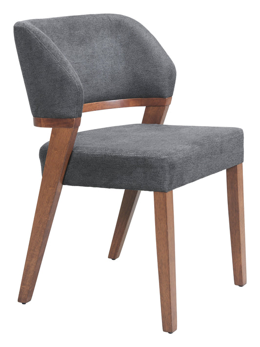 Sunobu Dining Chair (Set of 2) Azure Gray & Walnut - Disselt Designs