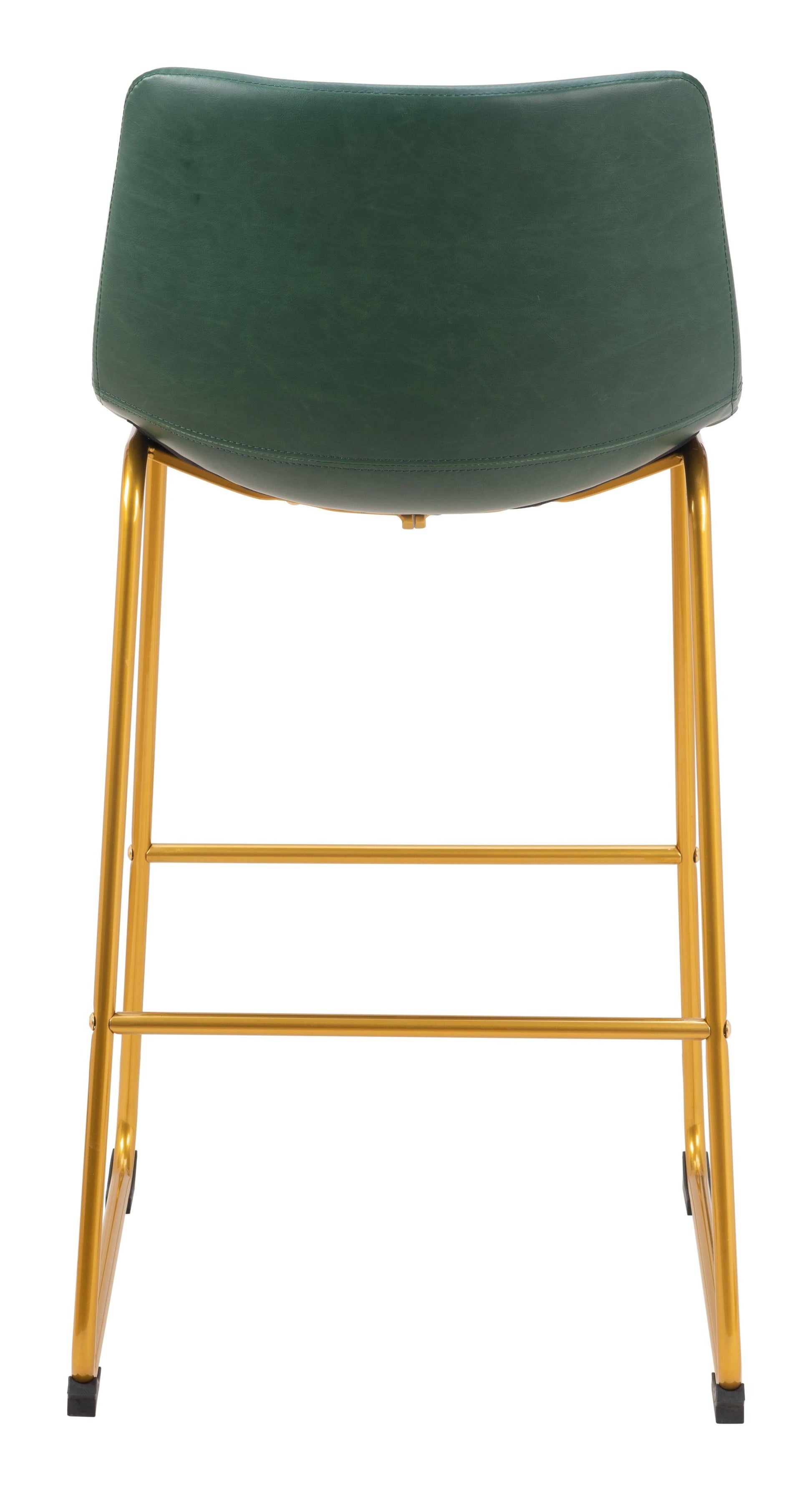 Augusta Barstool (Set of 2) Green & Gold - Disselt Designs