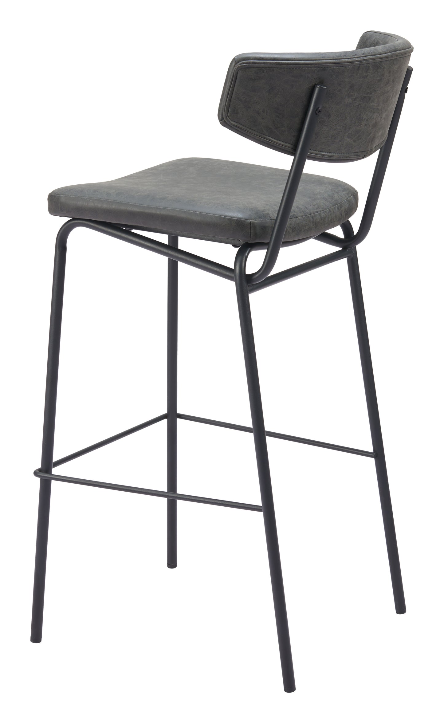 Charon Barstool (Set of 2) Vintage Black - Disselt Designs
