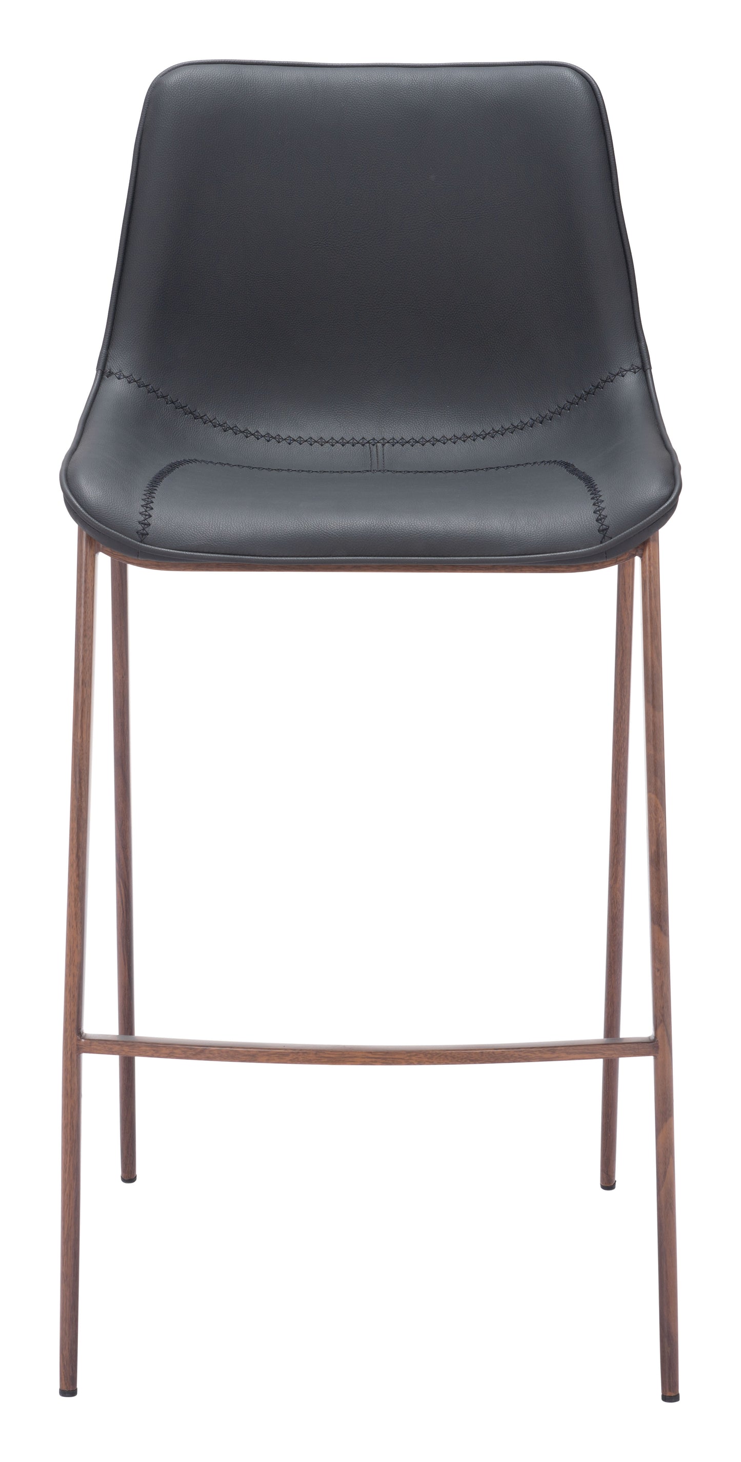 Magnus Barstool (Set of 2) Black & Walnut - Disselt Designs