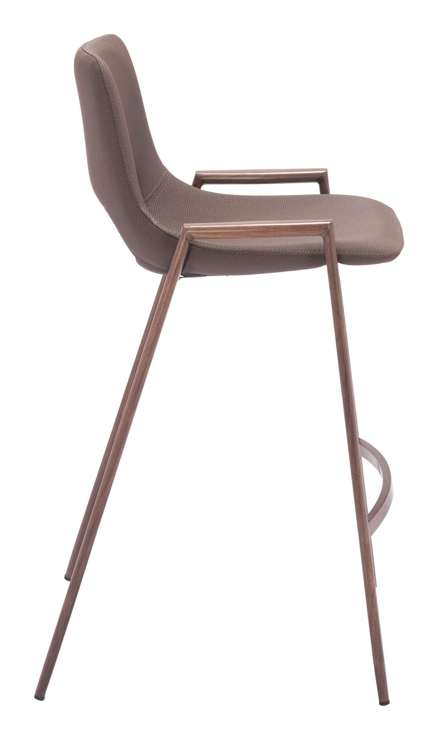 Desi Counter Stool (Set of 2) Brown & Walnut - Disselt Designs