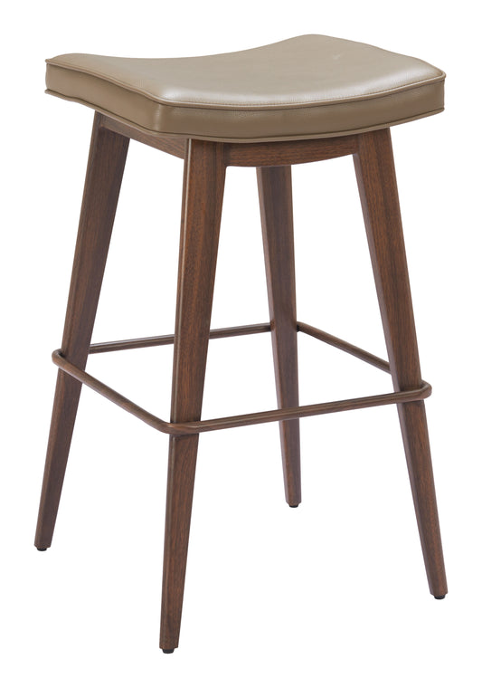 Divat Barstool (Set of 2) Taupe & Walnut - Disselt Designs