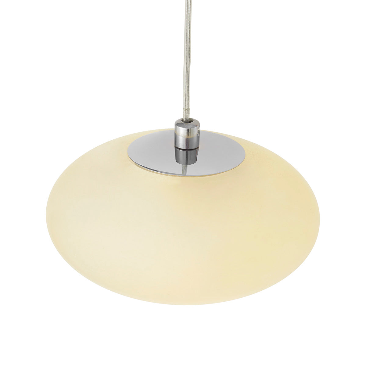 Spanish Alabaster Pendant // Chrome - Disselt Designs