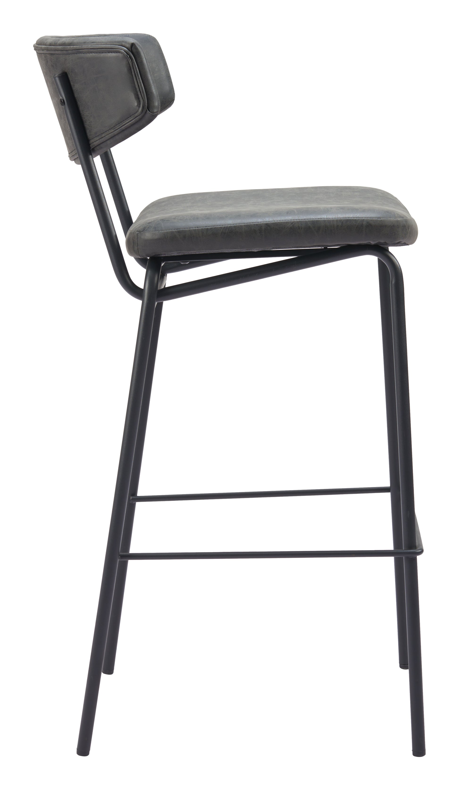 Charon Barstool (Set of 2) Vintage Black - Disselt Designs