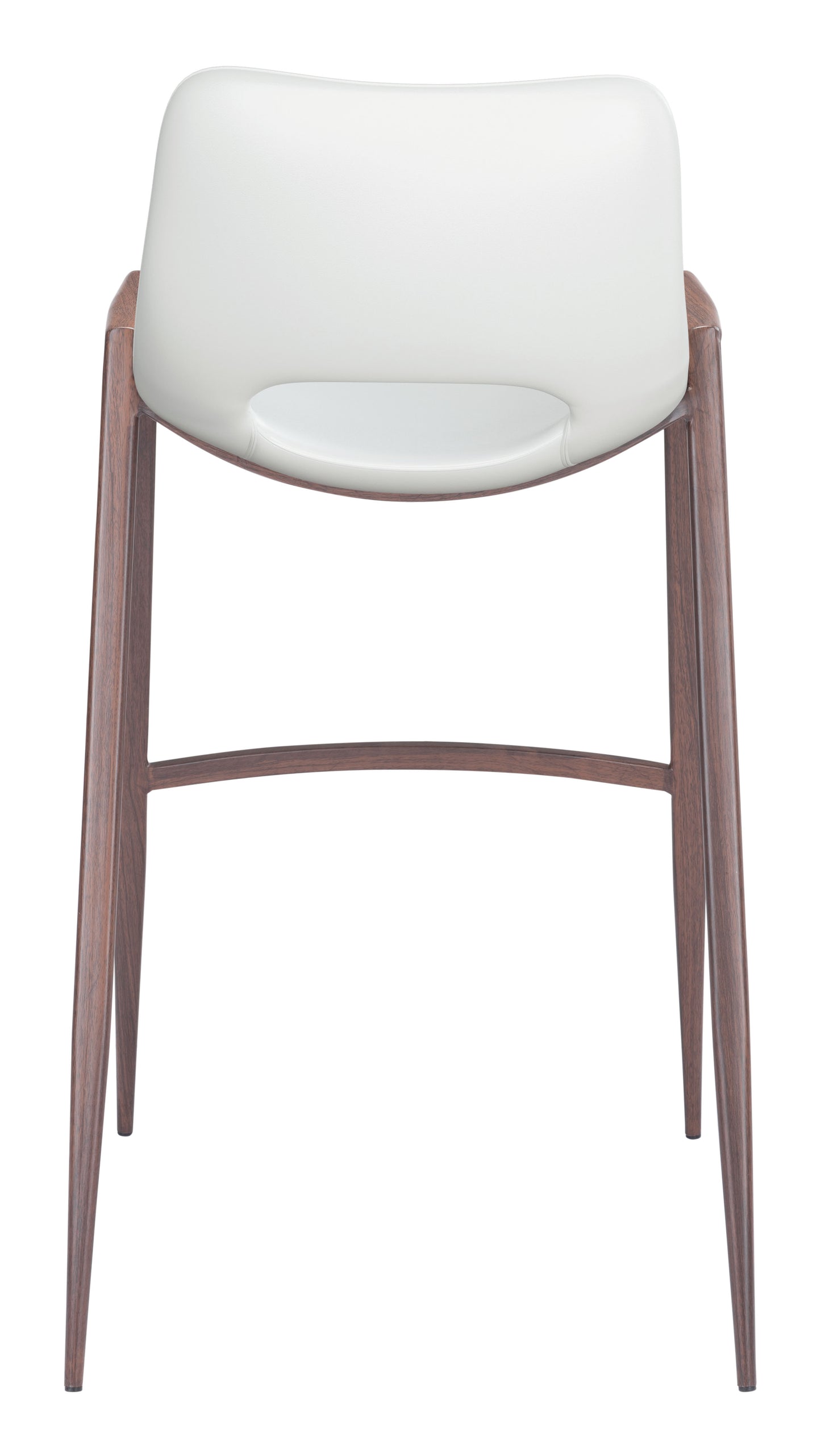 Desi Barstool (Set of 2) White & Walnut - Disselt Designs