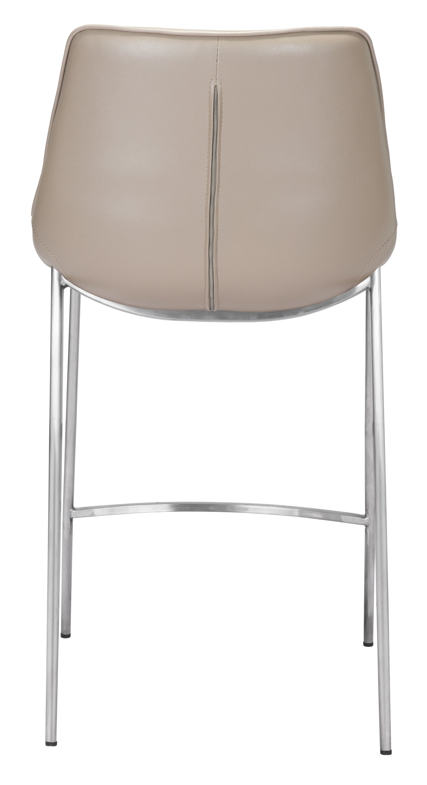 Magnus Counter Stool (Set of 2) Brown & Silver - Disselt Designs
