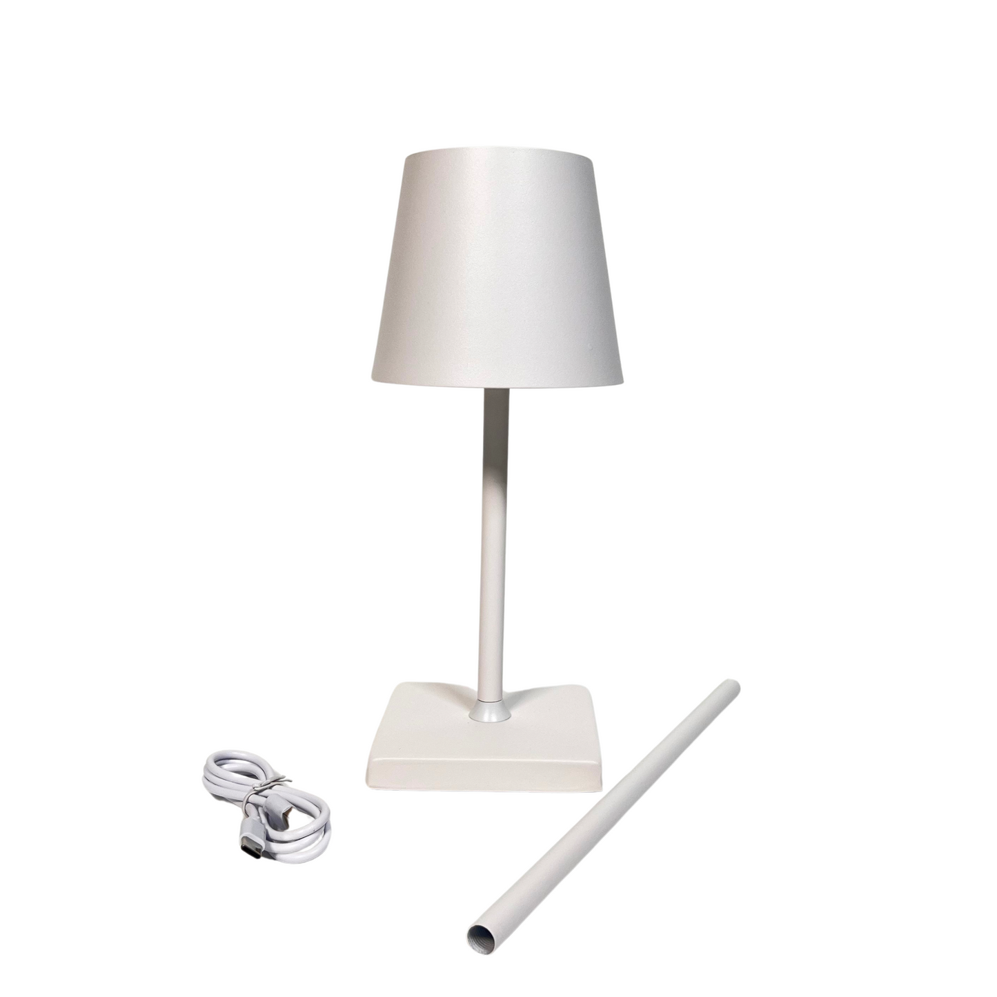Beam Column Rechargeable Table Lamp // White - Disselt Designs