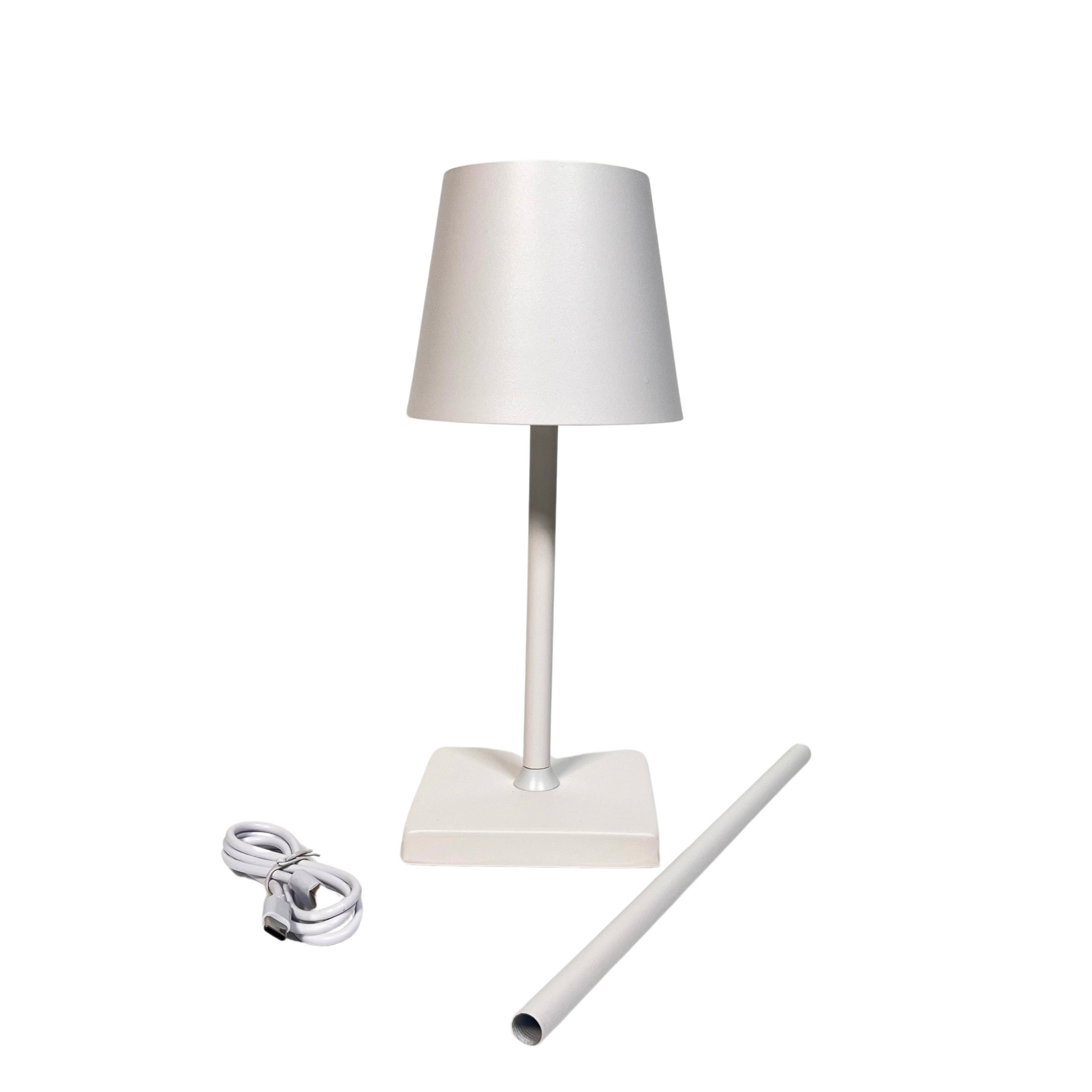 Beam Column Rechargeable Table Lamp // White - Disselt Designs
