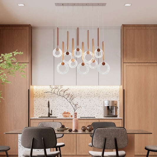 Glitter Rings 10 Heads Chandelier // Bronze - Disselt Designs