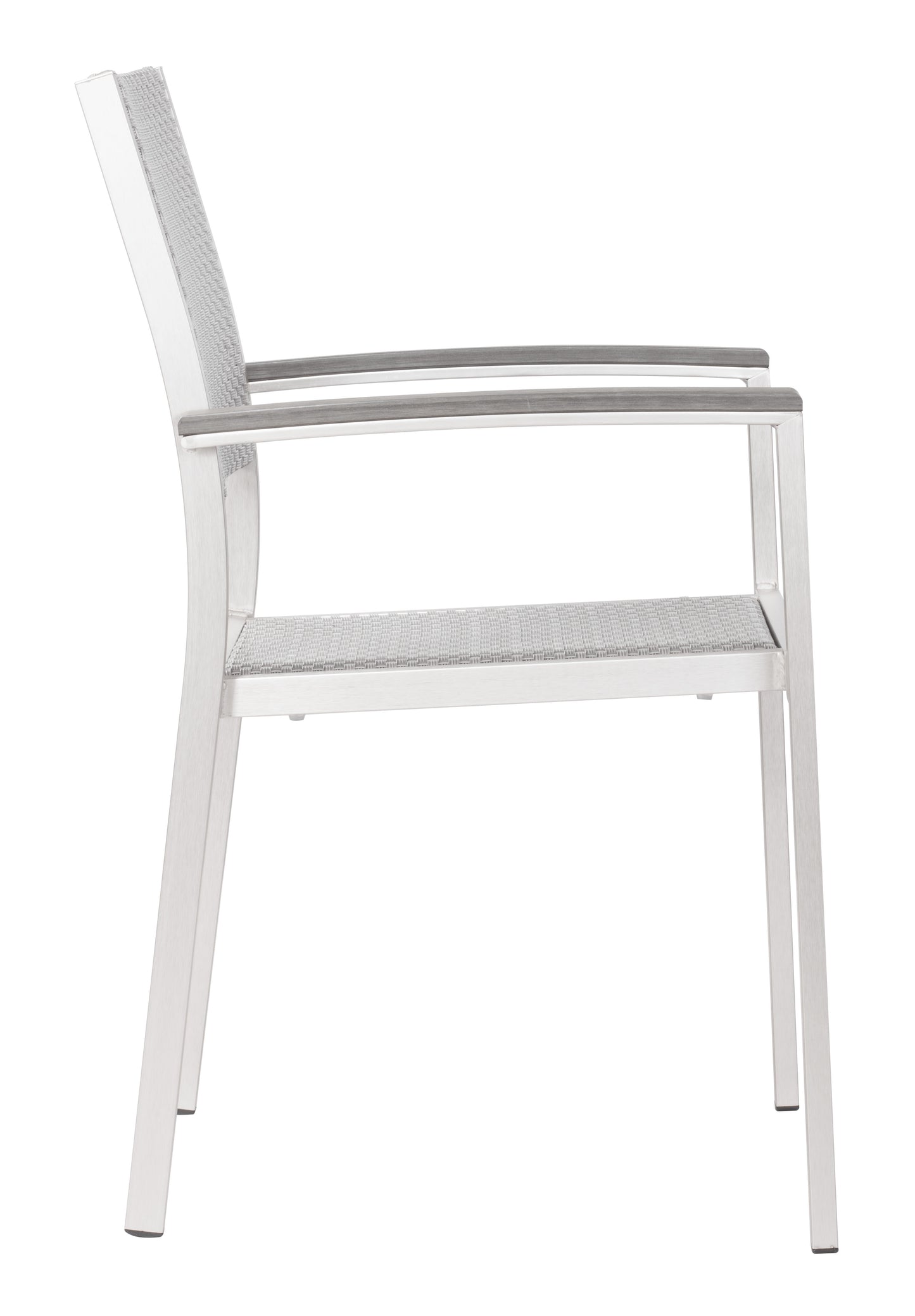 Metropolitan Dining Armchair (Set of 2) Gray & Silver