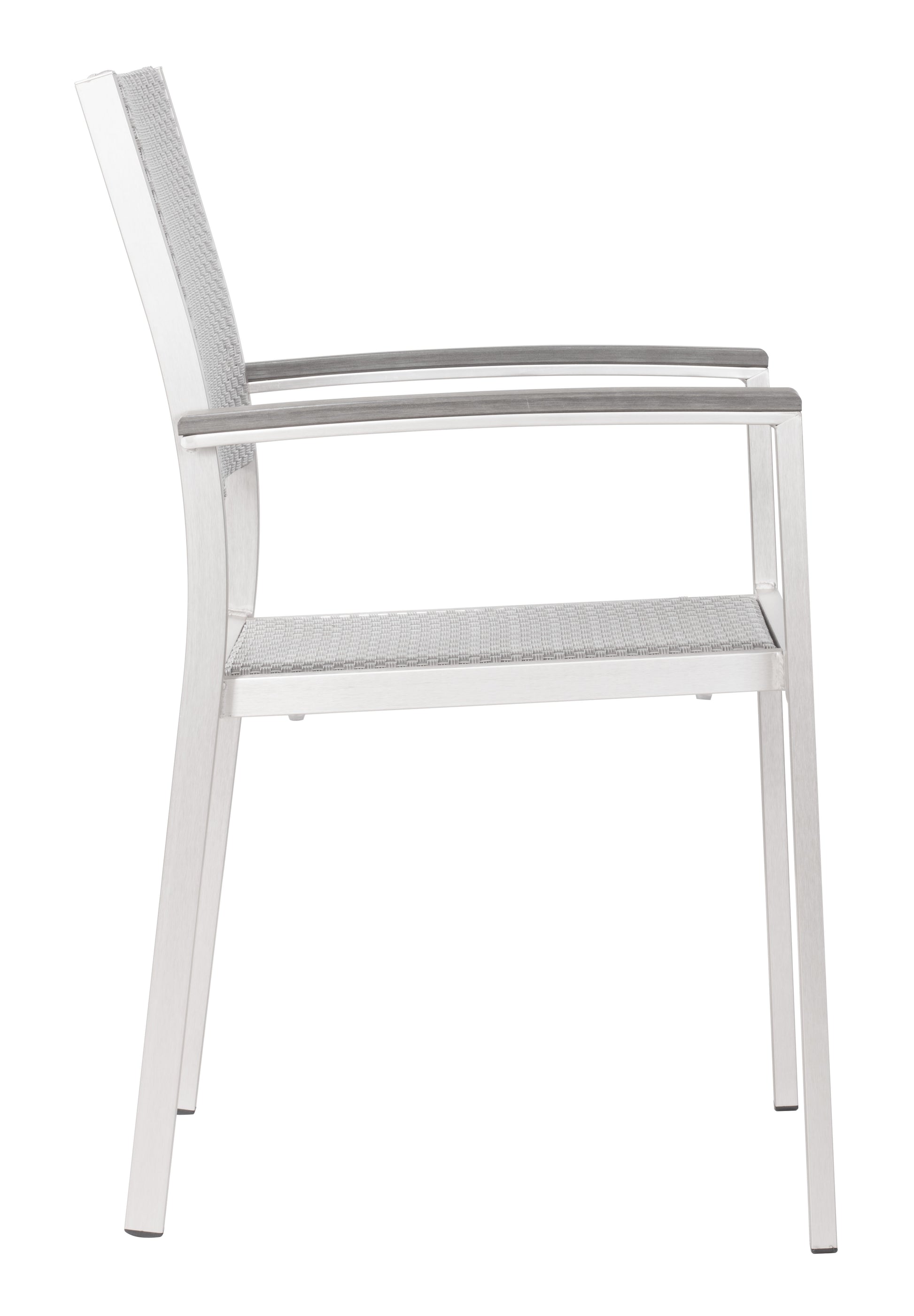 Metropolitan Dining Armchair (Set of 2) Gray & Silver - Disselt Designs
