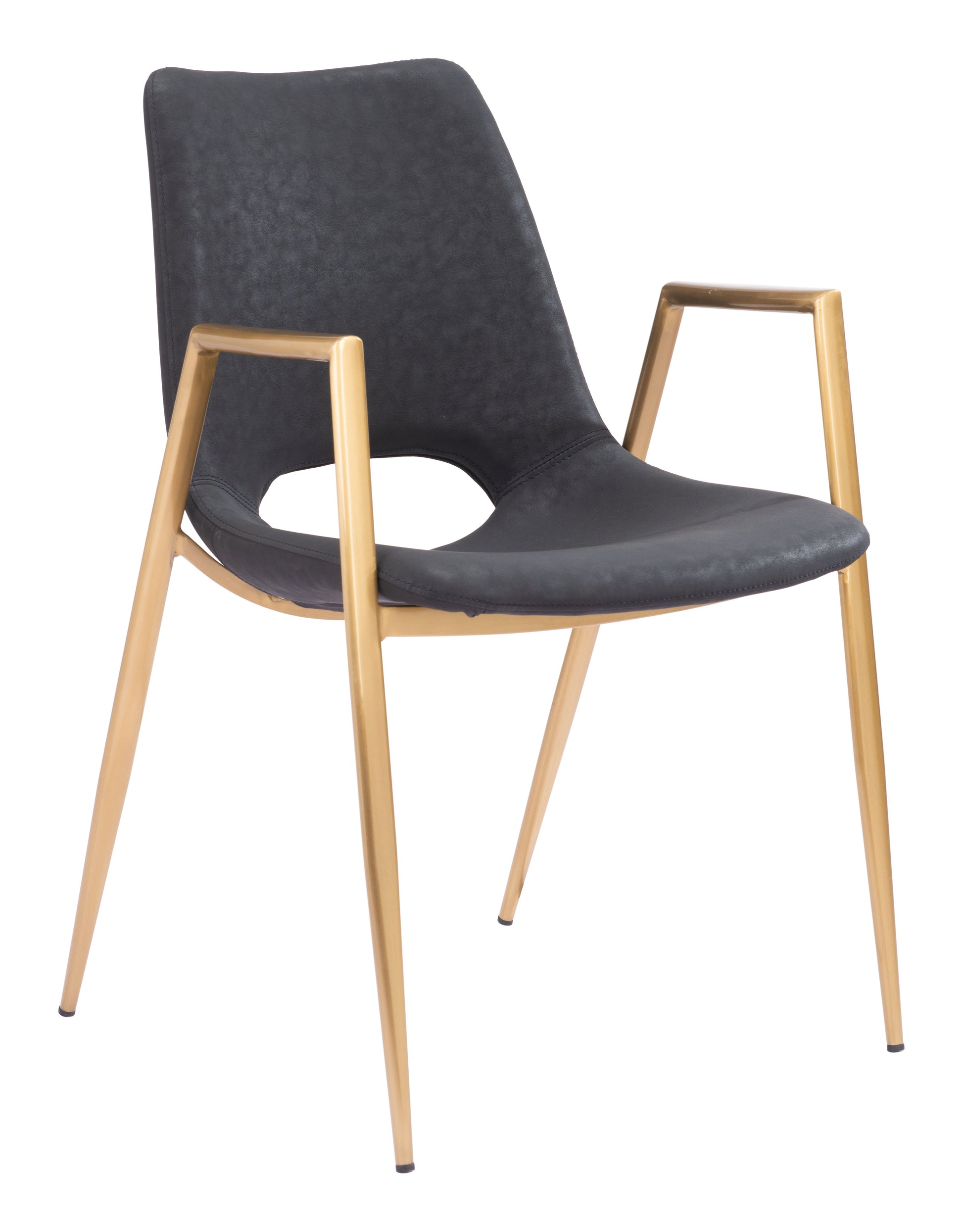 Desi Dining Chair (Set of 2) Black & Gold - Disselt Designs
