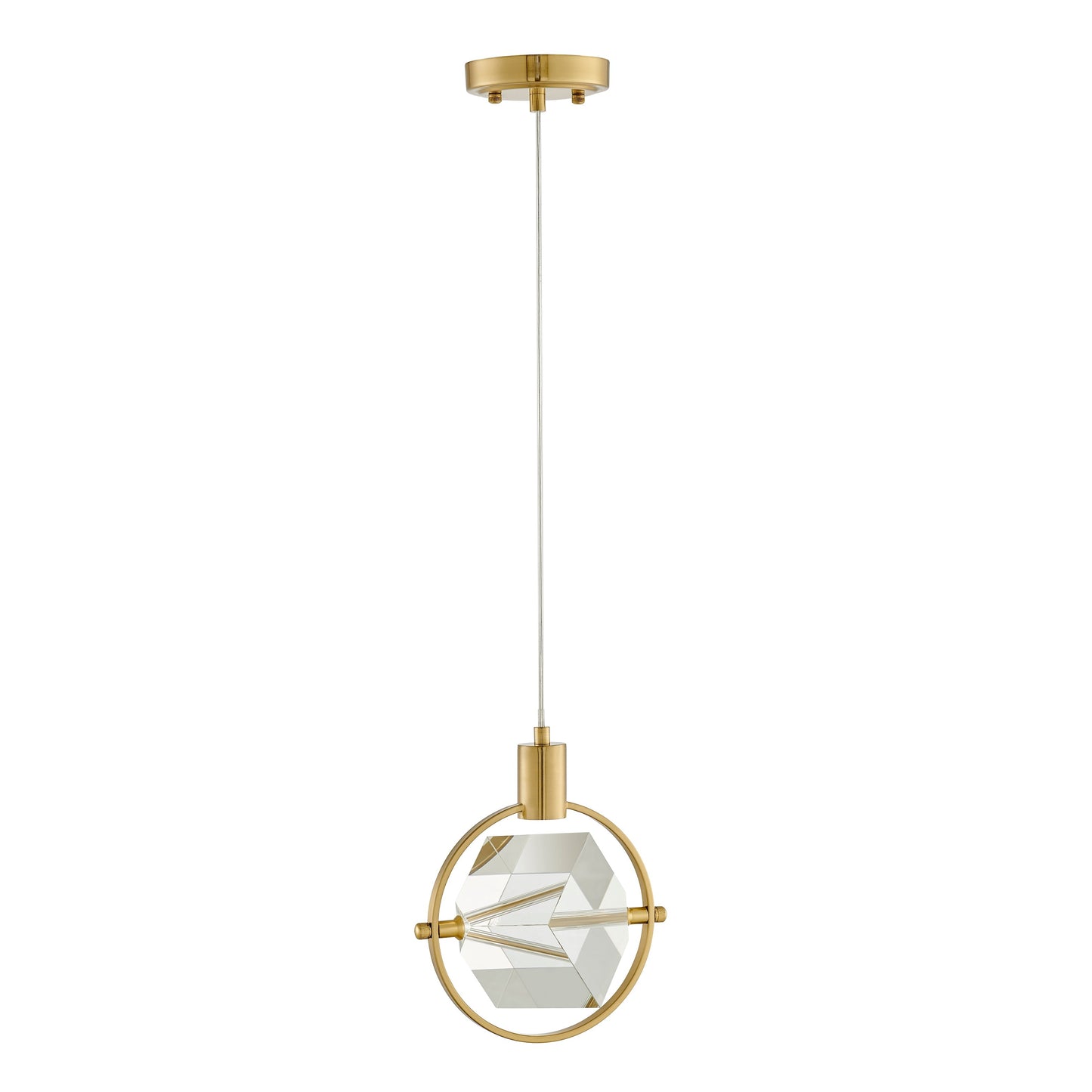 Hollywood Cube 1 Light Pendant // Gold - Disselt Designs