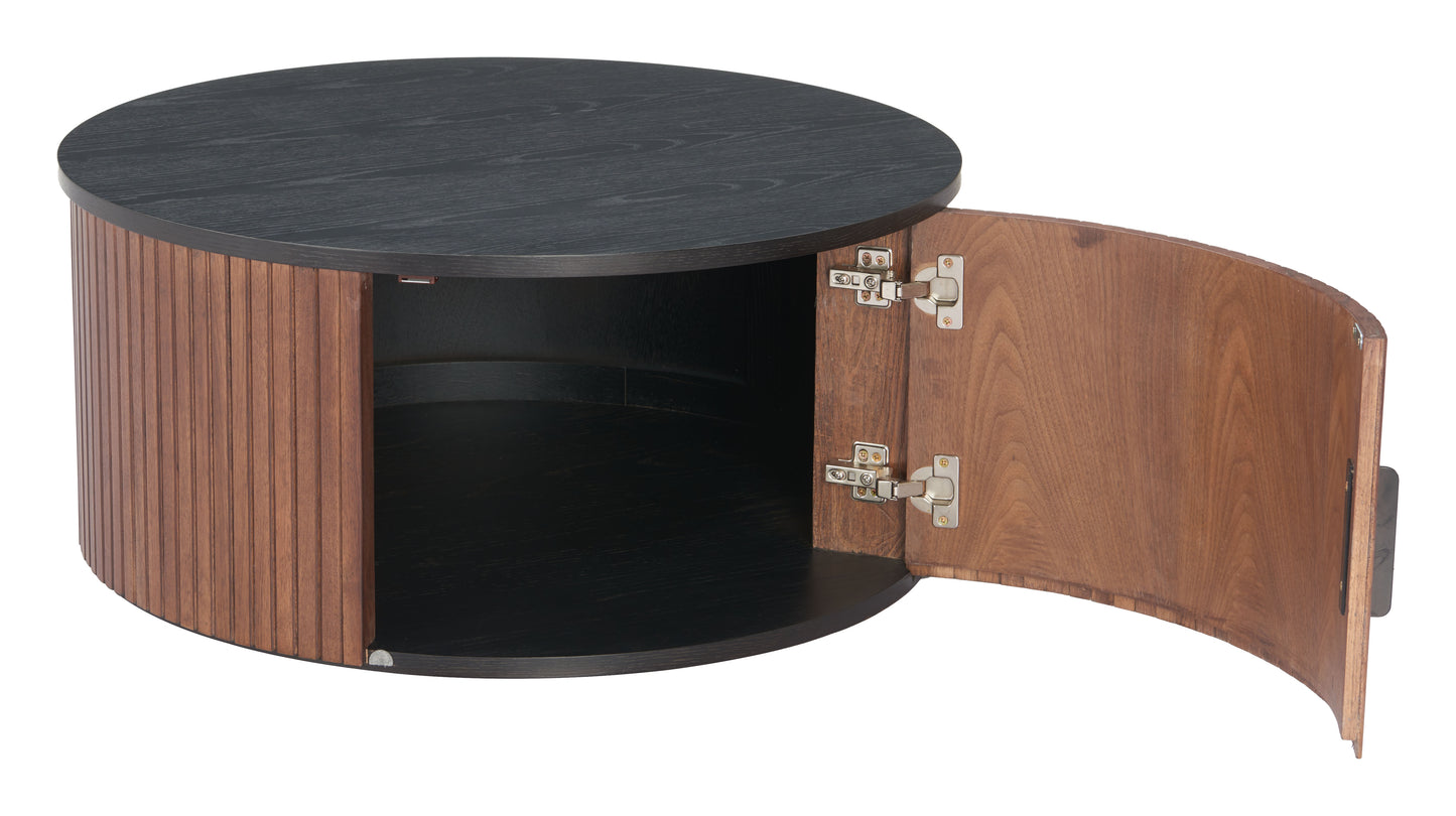 Nejaus Coffee Table Black & Walnut - Disselt Designs