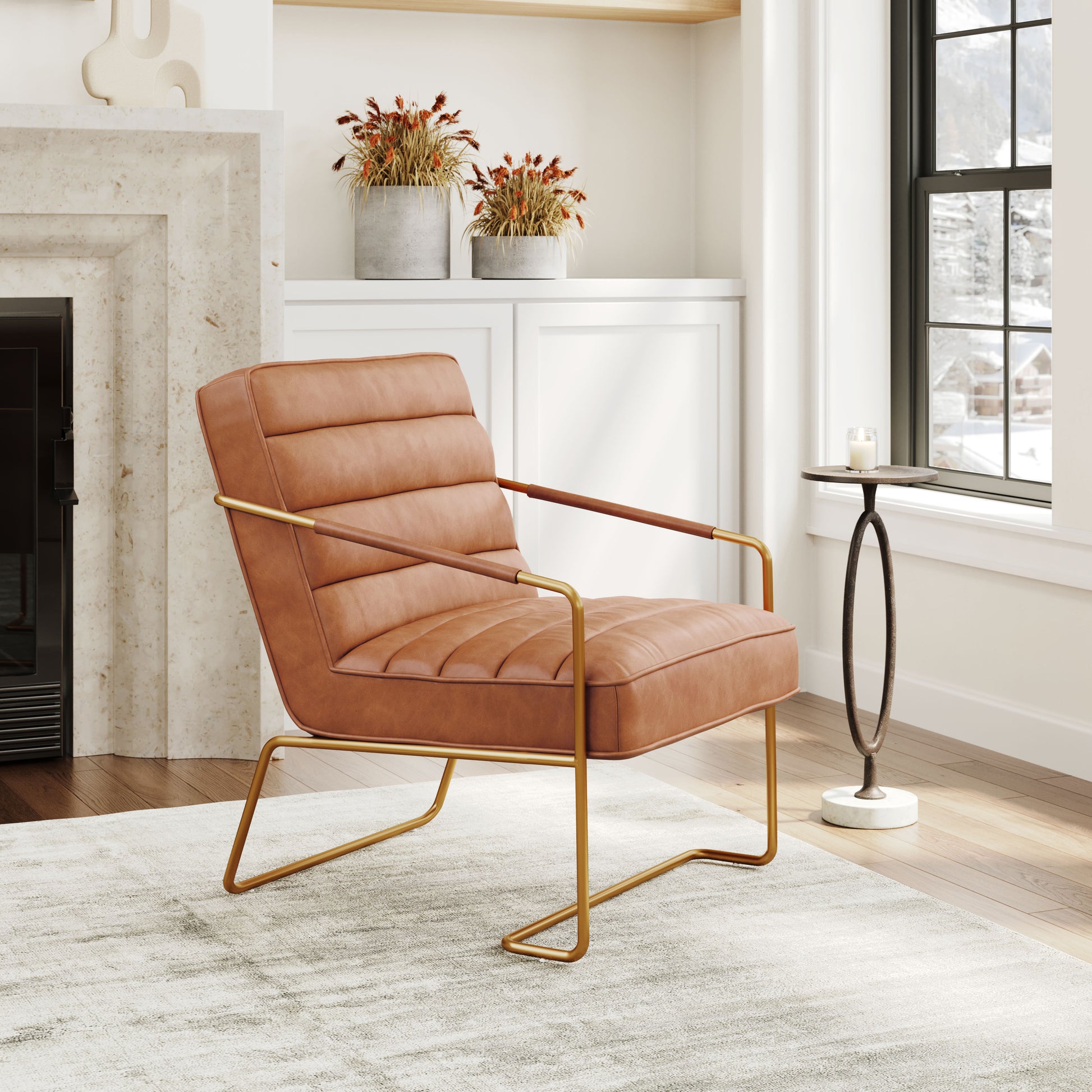 Dallas Accent Chair Vintage Brown - Disselt Designs