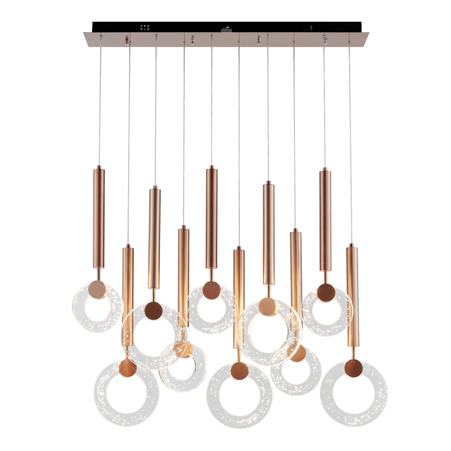 Glitter Rings 10 Heads Chandelier // Bronze - Disselt Designs