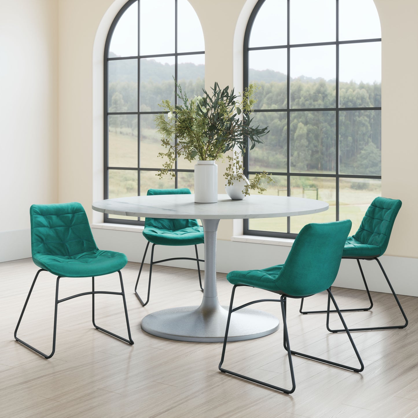 Tammy Dining Chair (Set of 2) Green - Disselt Designs