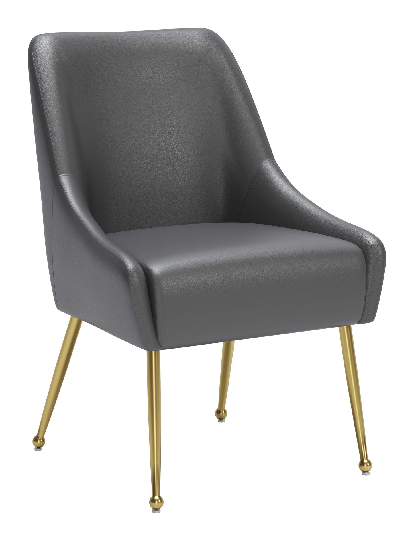 Maxine Dining Chair Gray & Gold - Disselt Designs