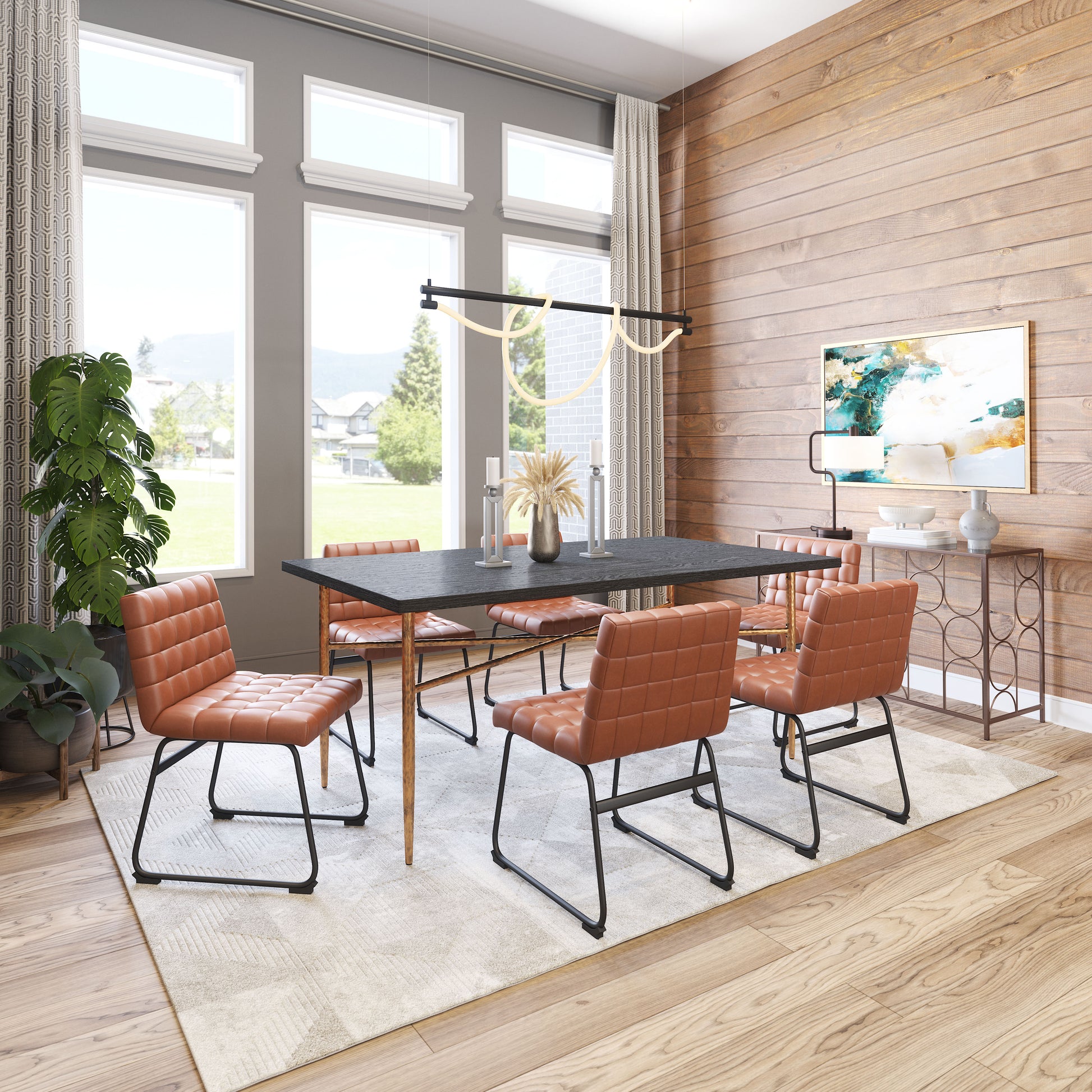 Pago Dining Chair (Set of 2) Brown - Disselt Designs