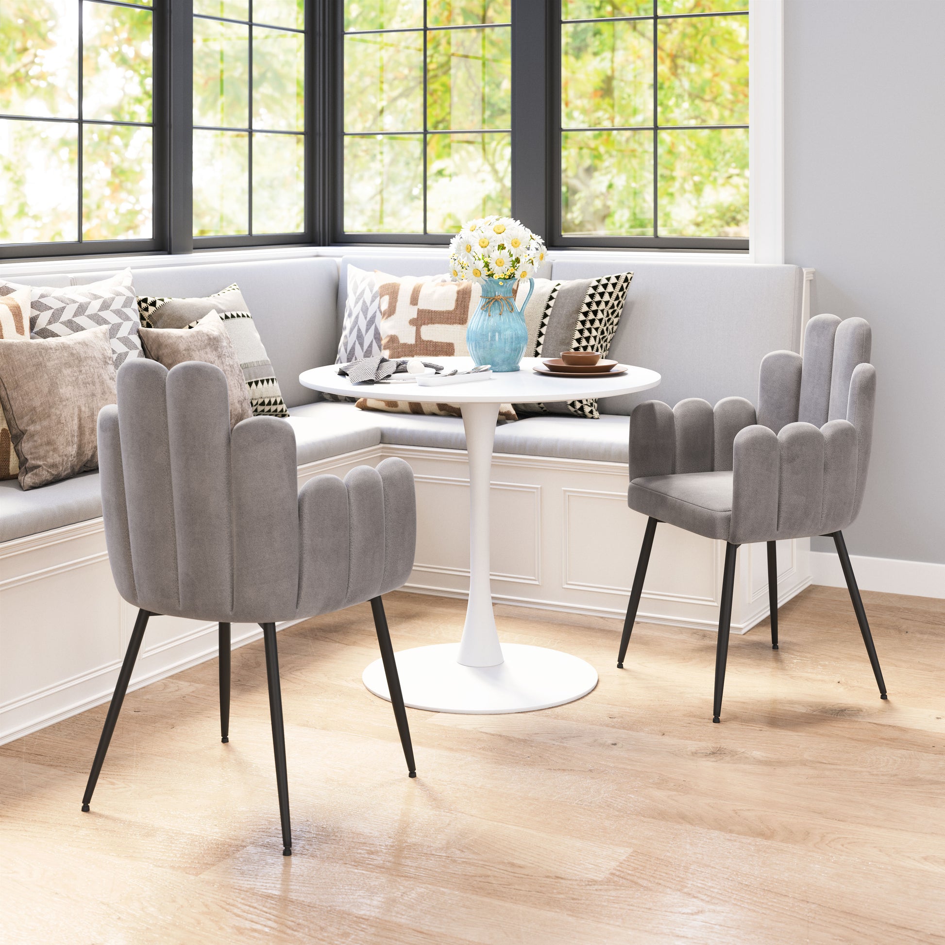 Noosa Dining Chair (Set of 2) Gray - Disselt Designs